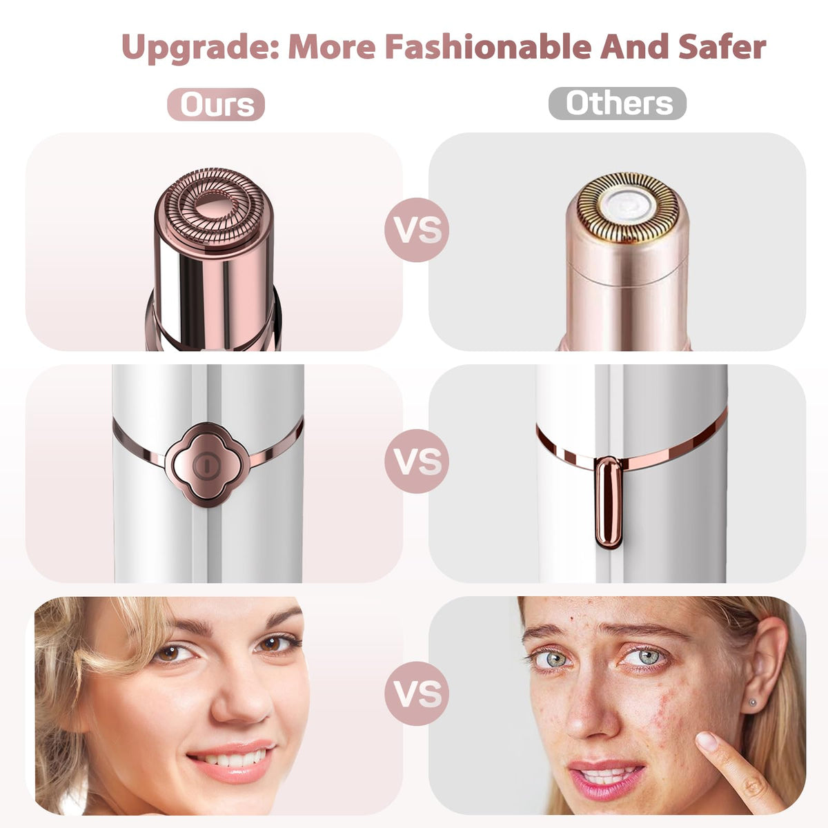 Electric Painless Hair Remover Facial Hair Removal for Women - gurelax Official Imagery - 7