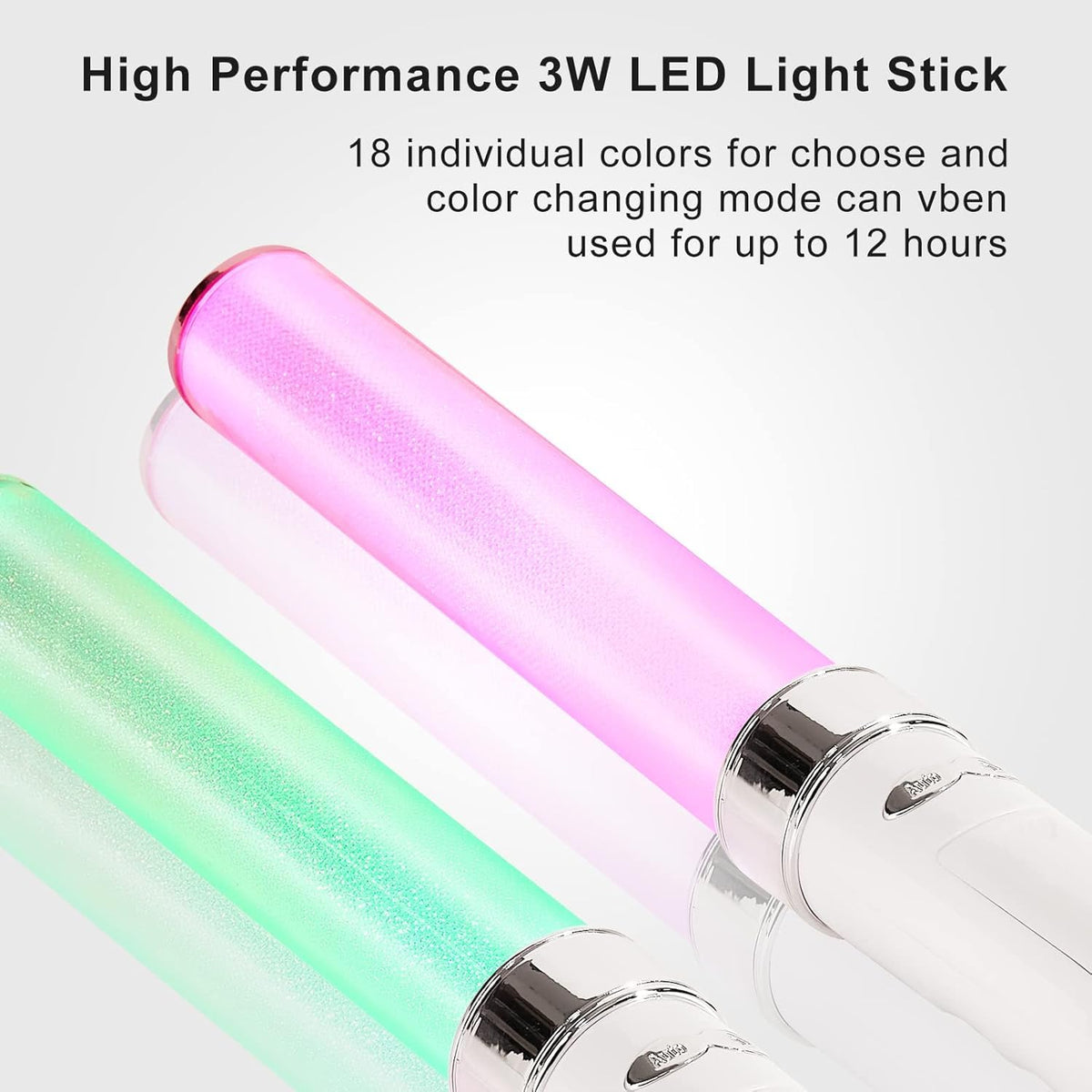 LED Glow Stick 18 Multicolor Flash Light Stick for Concerts - HOHUIGO Official Imagery - 4