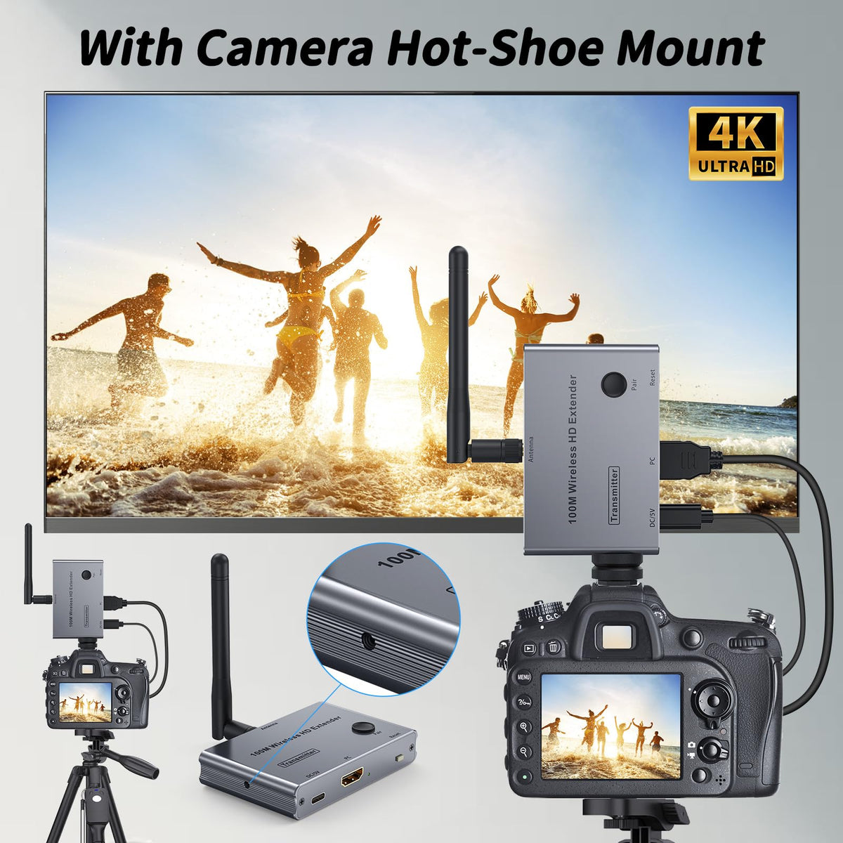 Wireless HDMI Transmitter and Receiver 4K 30Hz HDMI Wireless - DXchip Official Imagery - 6