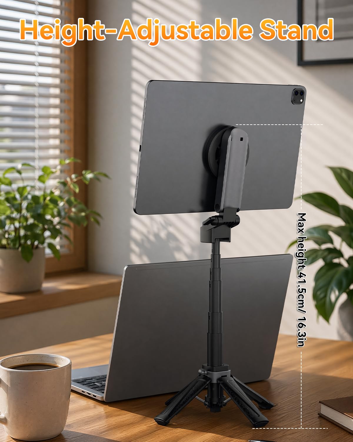Portable Travel Monitor Stand Magnetic Height Adjustable - ALAFLY Official Imagery - 4