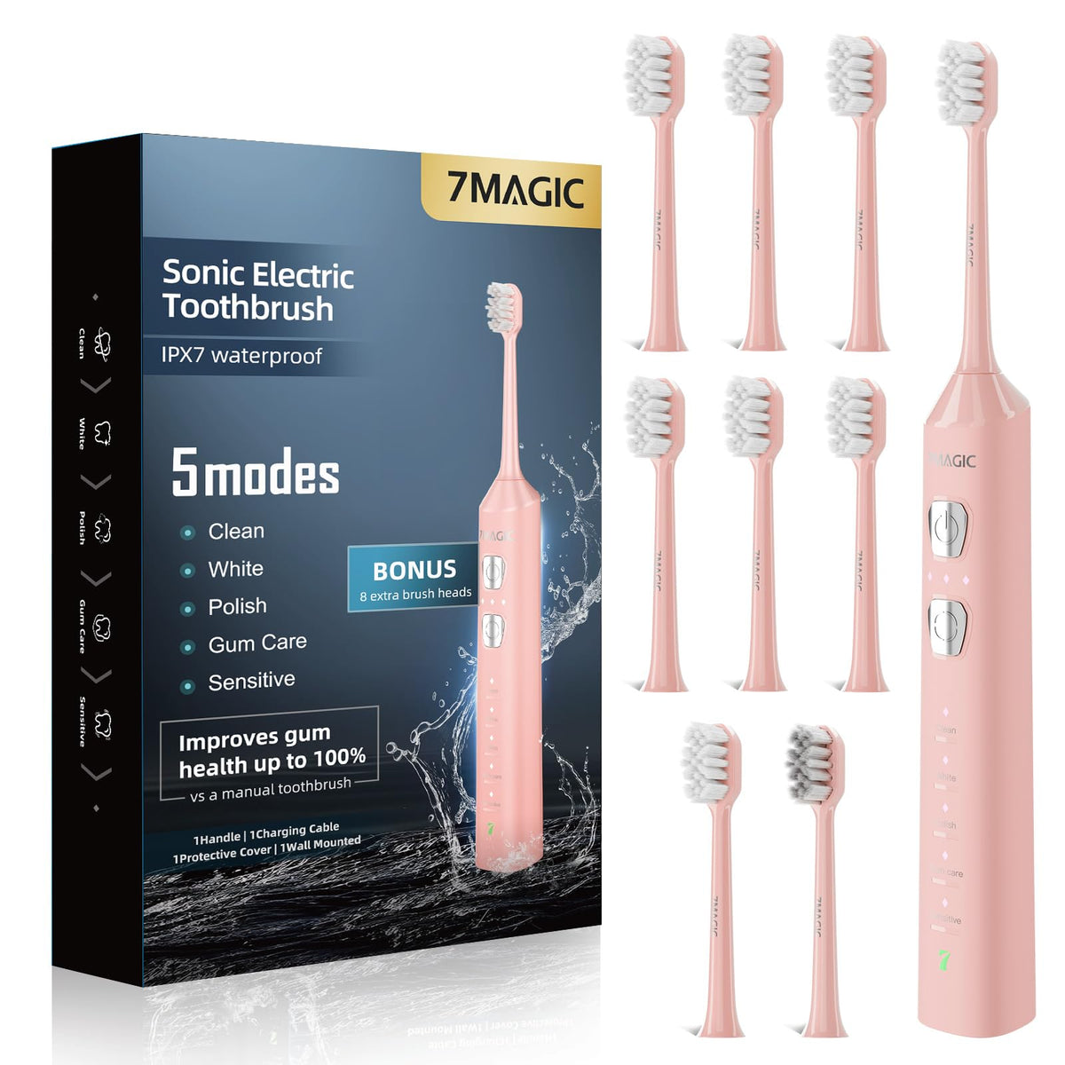 7MAGIC Sonic Electric Toothbrush 180 Day Runtime 42000 VPM 8 - 7MAGIC Official Imagery - 2