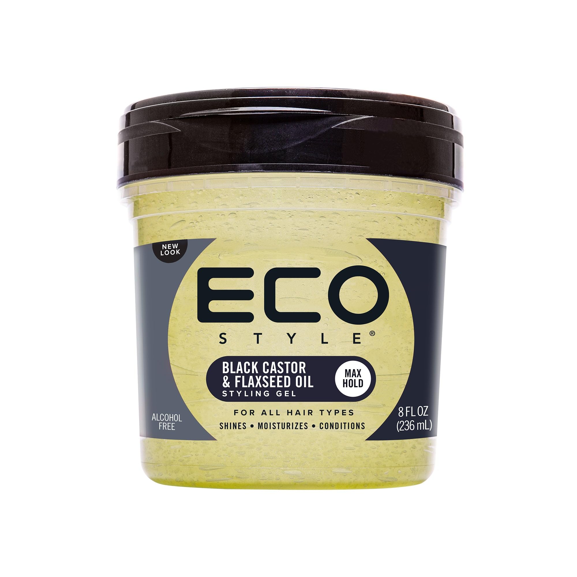 Eco Style Black Castor and Flaxseed Oil Styling Gel - Nourish and Repair - Eco Style Official Product View 2