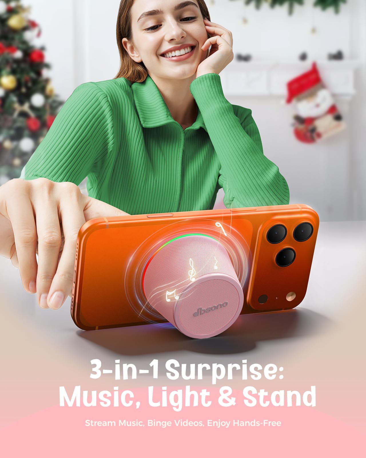 dbsono Small Portable Bluetooth Speaker Birthday Gifts Magnetic Phone - View 3