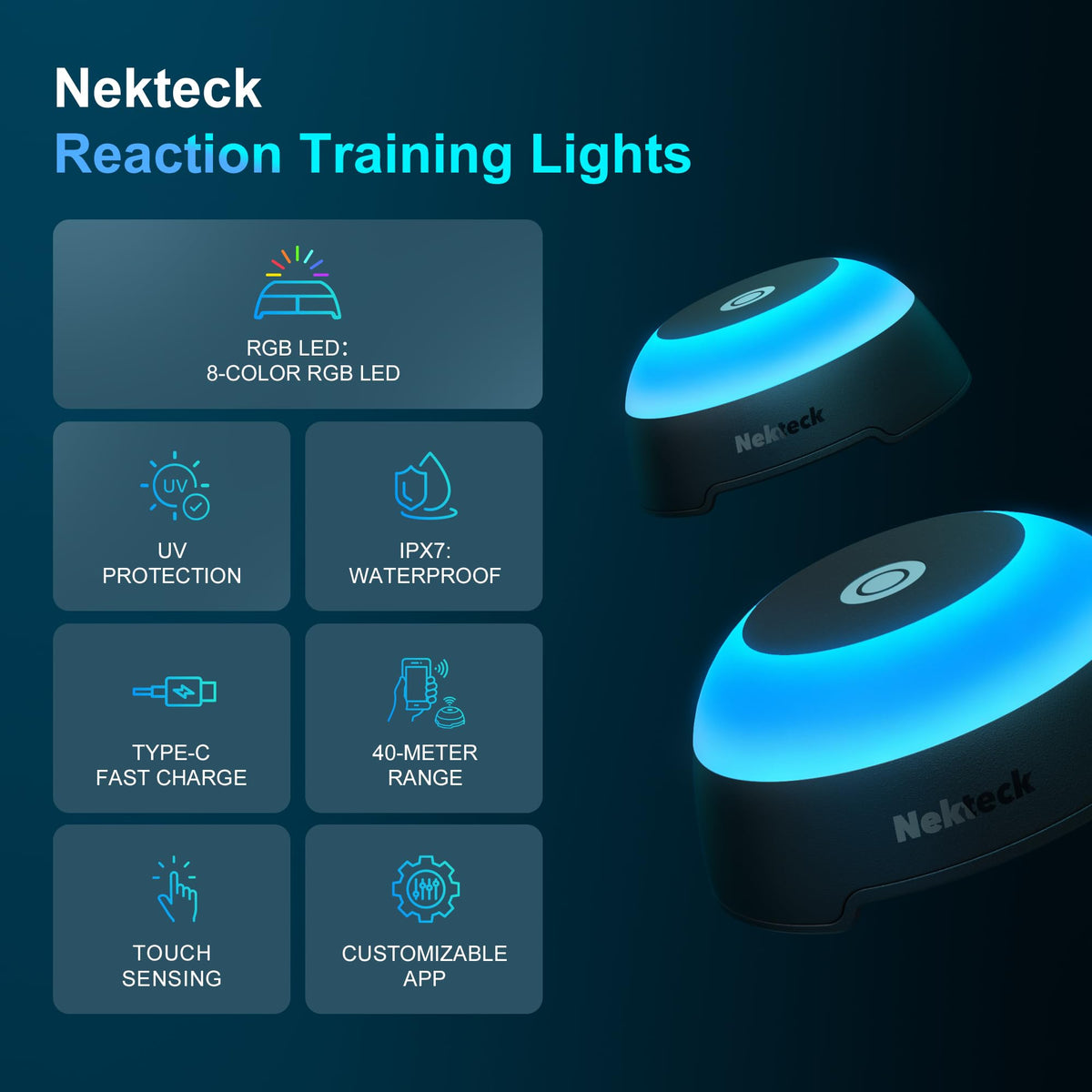 Nekteck Reaction Training Kit Smart Pods Agility Training - Nekteck Official Imagery - 4