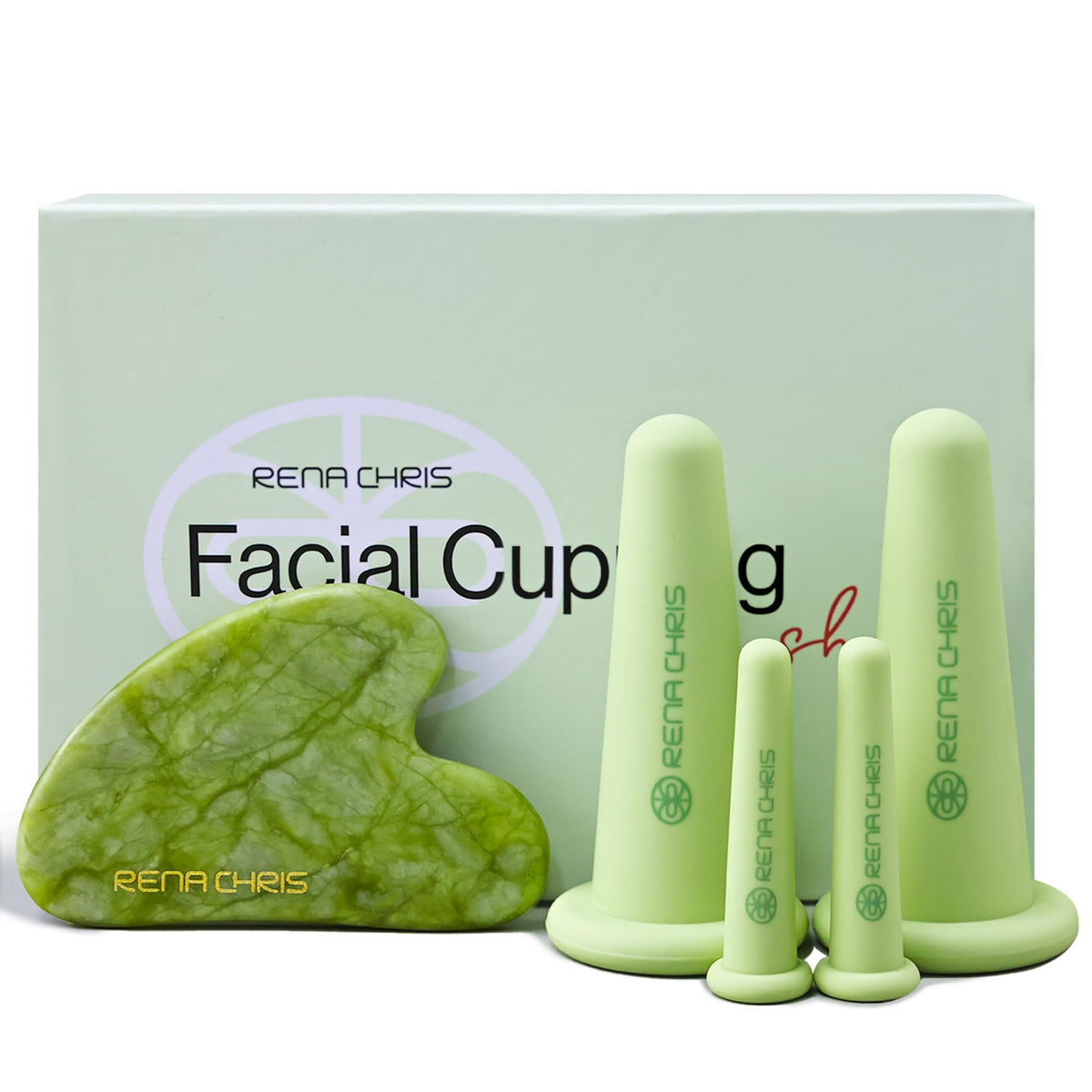 Rena Chris Facial Cupping Set Gua Sha Tool - Rena Chris Official Product Imagery - 1