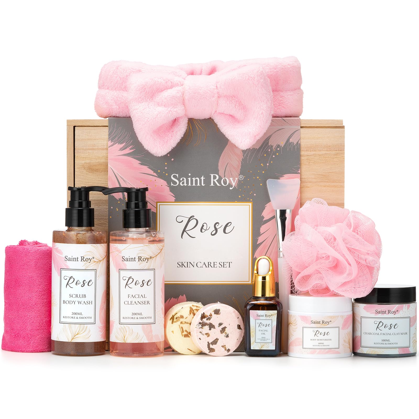 Spa Bath &amp; Body Gifts for Women, Jasmine Peony Spa Gift - Saint Roy