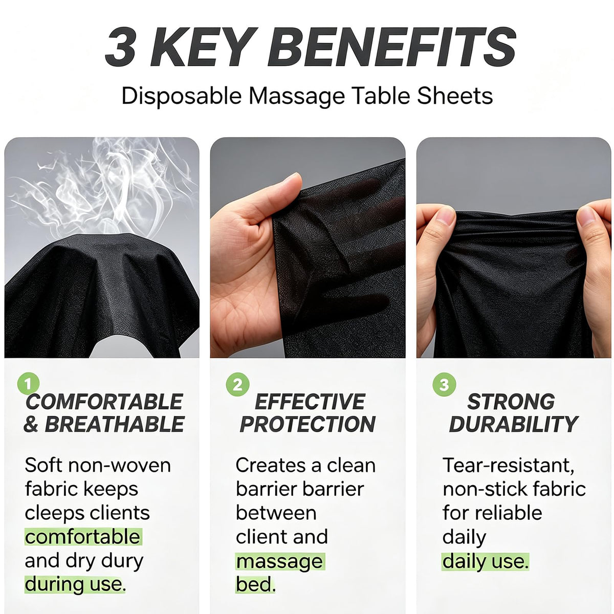 Disposable Massage Sheets 50 Piece 71 x 31 Inch Non Woven - YILUFA1688 Official Imagery - 5