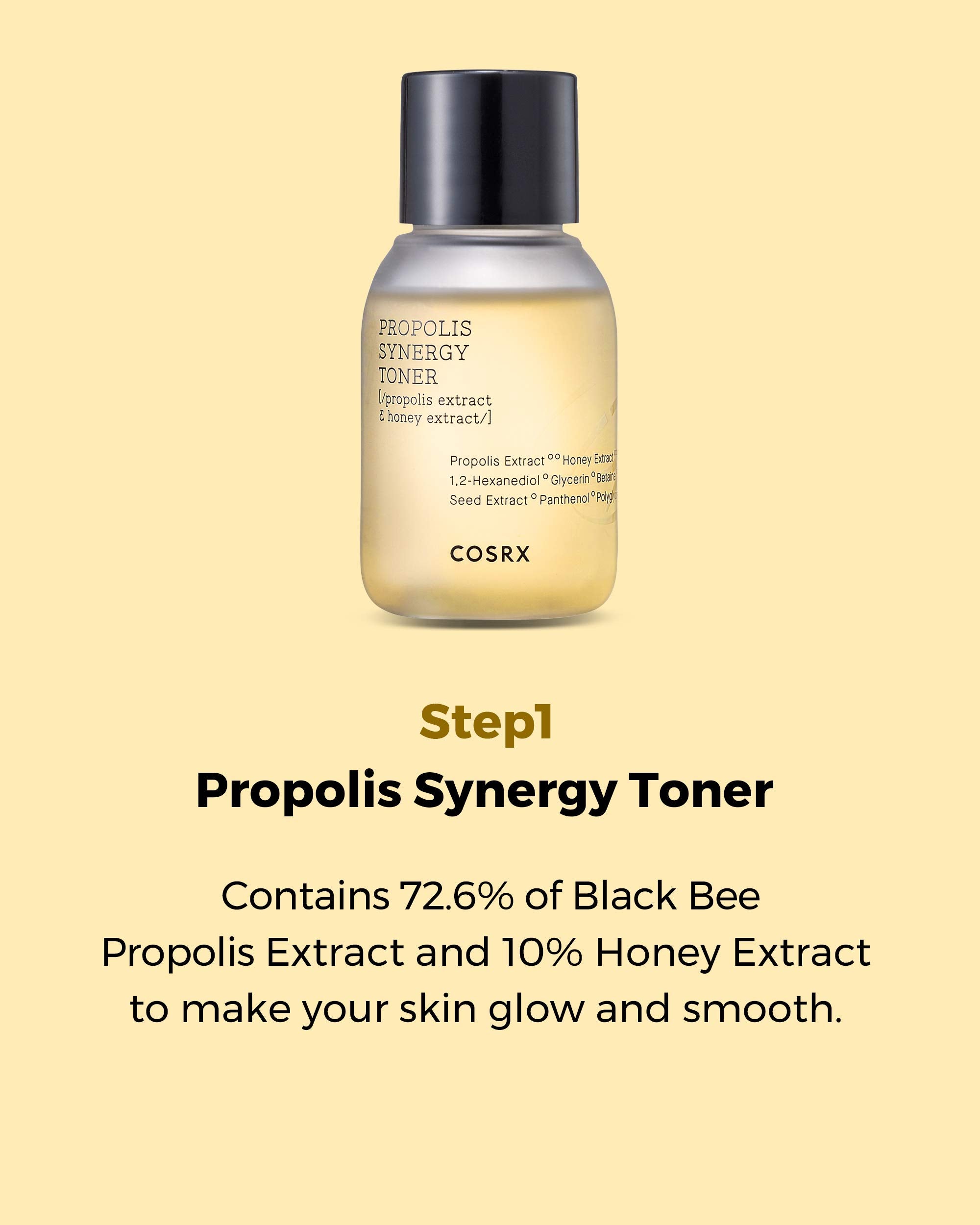 COSRX Honey Glow Kit, Propolis Toner, Serum &amp; Cream, Travel - COSRX