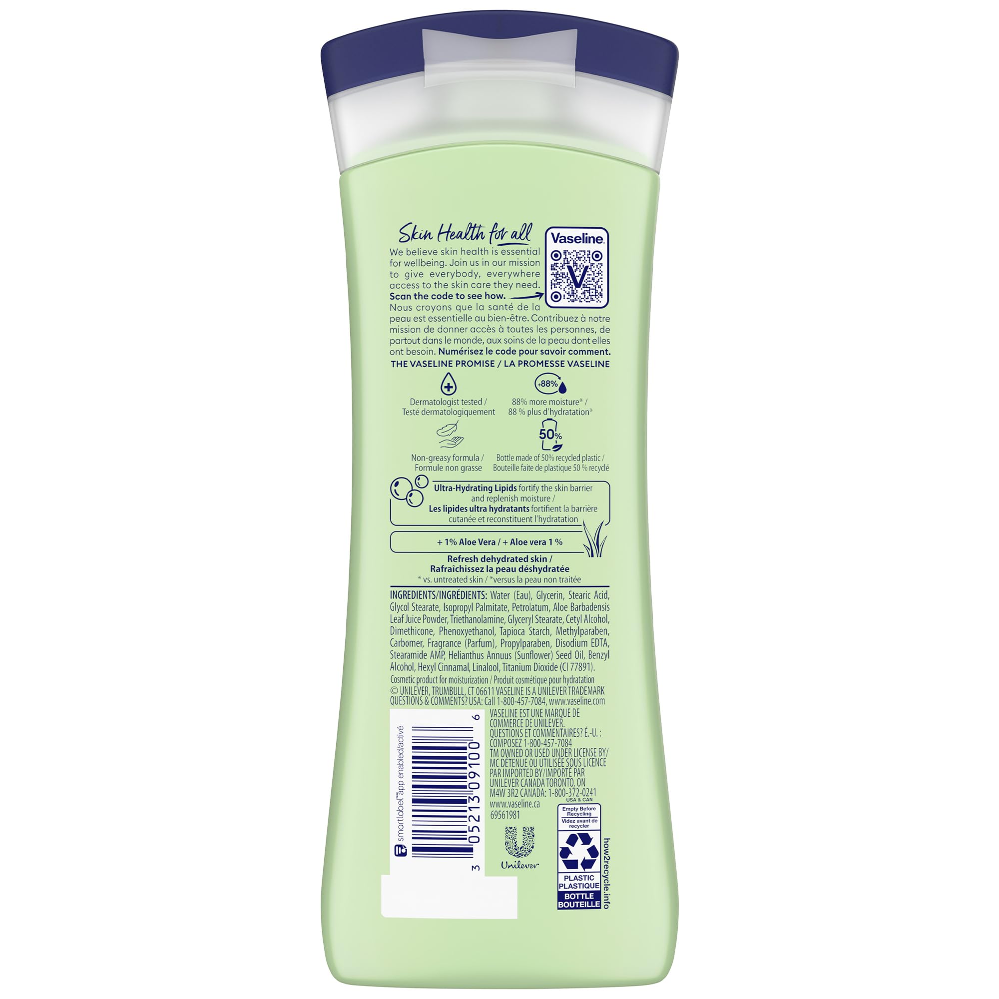 Vaseline Soothing Hydration 2-Pack – Intensive Care Moisturizing Hand and Body Lotion with Aloe, Ultra-Hydrating Lipids, 48 Hours of Moisture, 10 Oz Ea - Elefair Tech Official Product View 3