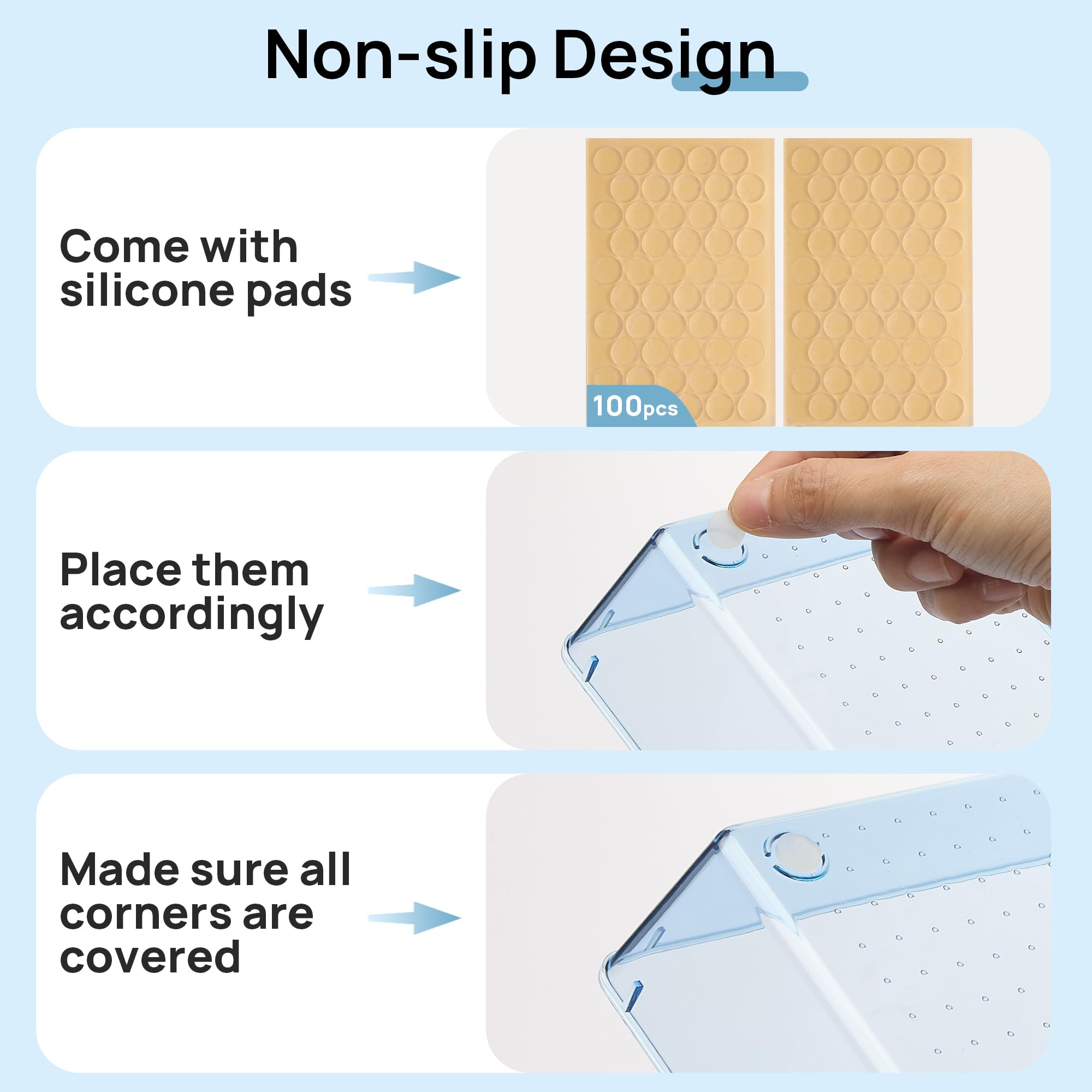 Vtopmart 25 Pack Plastic Drawer Organizers with Non-slip Rubber Pads - Vtopmart Official Product View 7