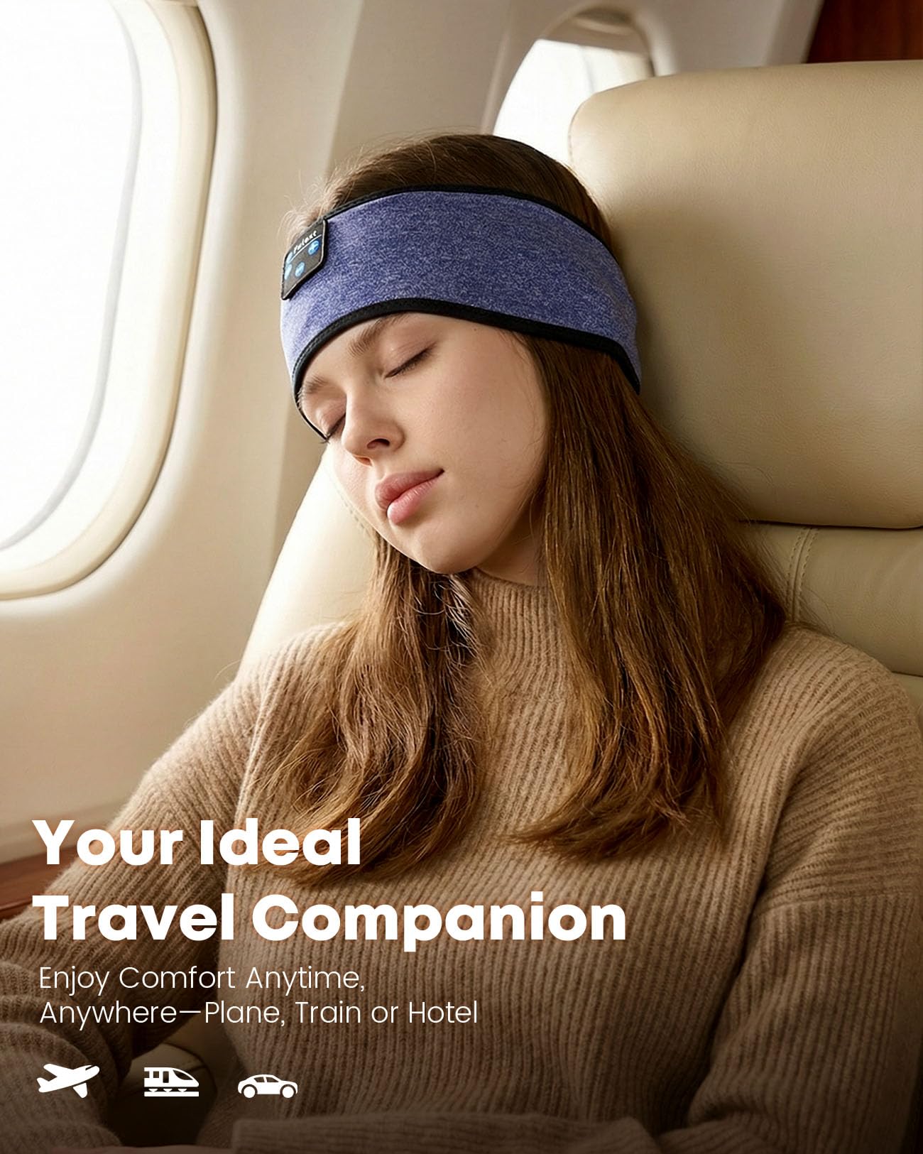 Fulext Sleep Headphones Bluetooth 5.4 Headband, Sleeping Headphones with Built-i - Fulext Official Product View 4