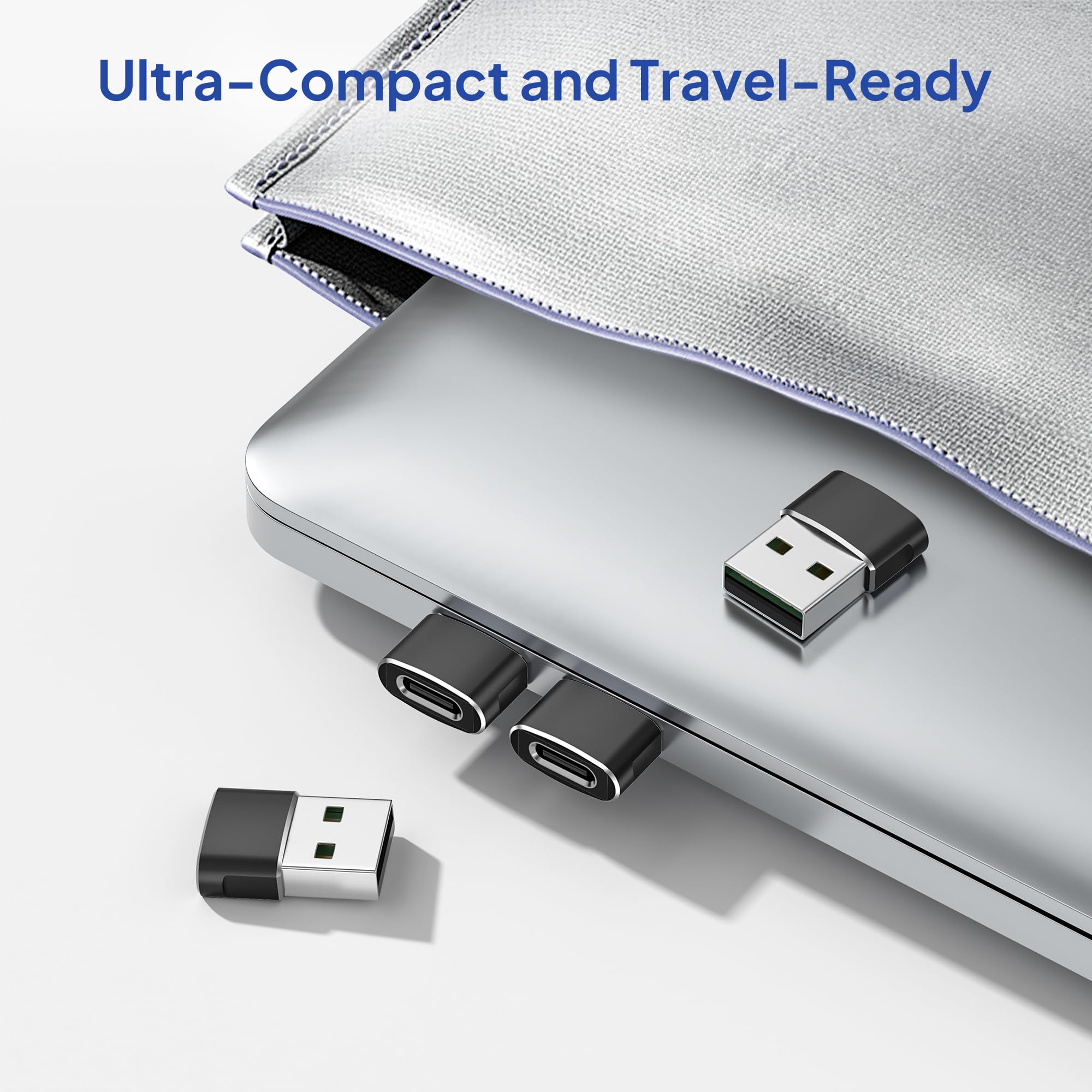 Elebase USB to USB C Adapter for iPhone 17 4Pack,USBC Car Charger by Elebase - Angle View 7