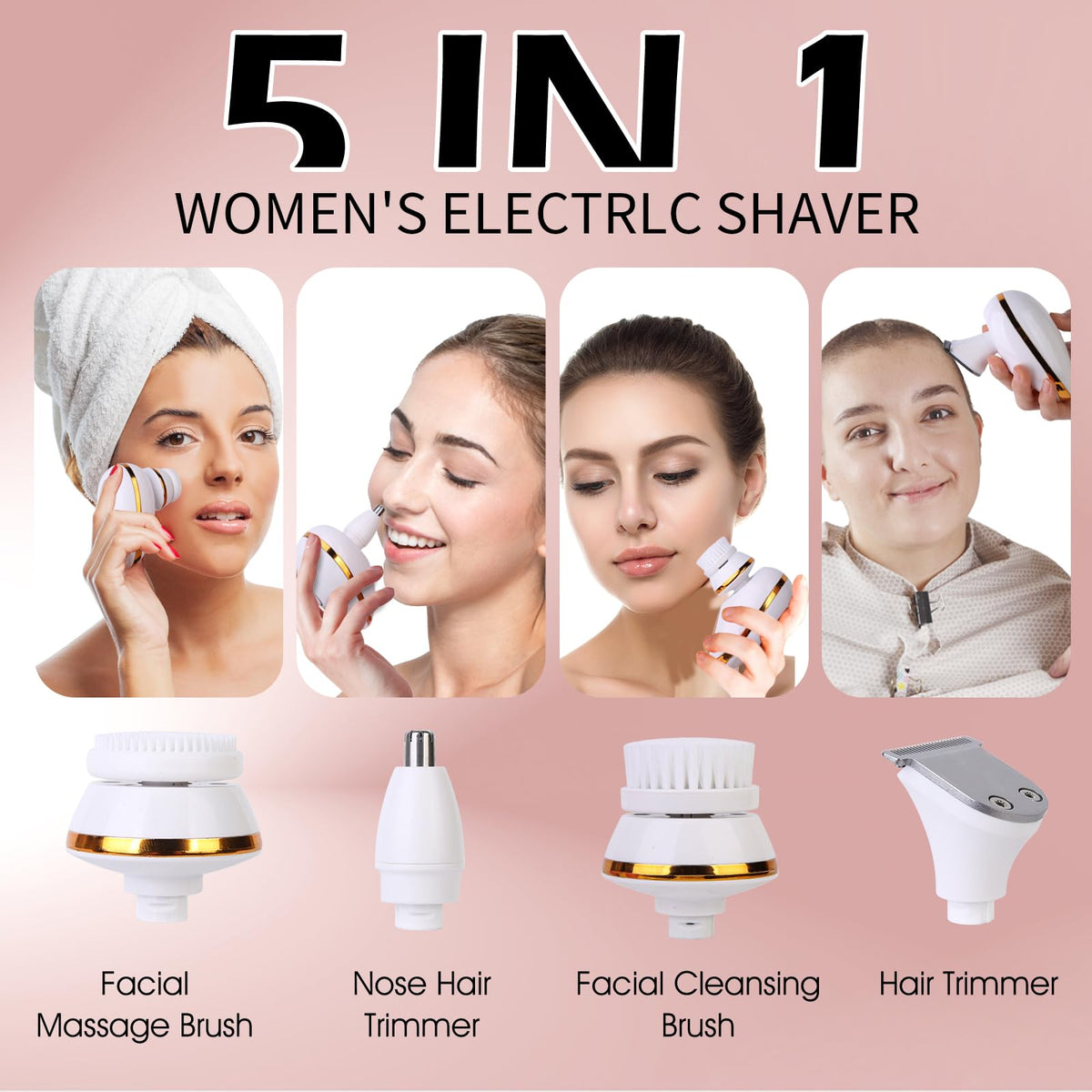 Mosago Electric Razors for Women 5 in 1 Magnetic - mosago Official Imagery - 3