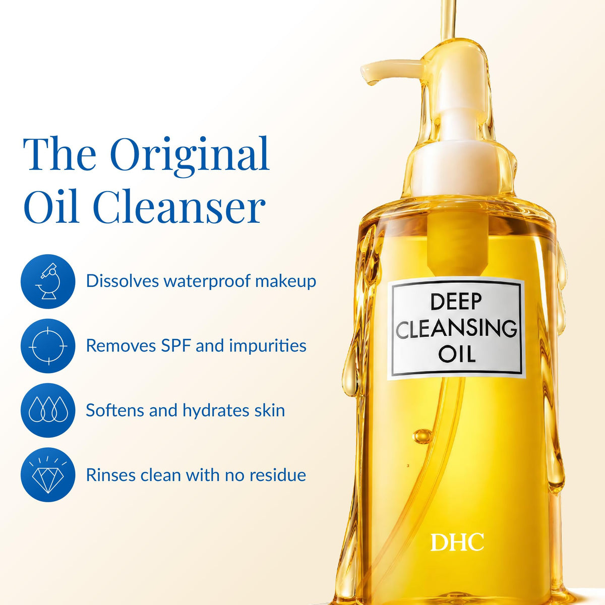 DHC Deep Cleansing Oil Makeup Remover Gentle Oil Cleanser 6 - DHC Official Imagery - 3