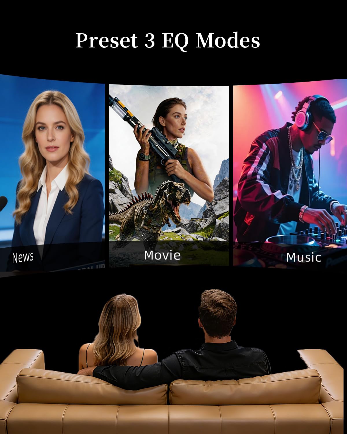 Jierben Sound Bar – 50W, Sound Bar for Smart TV, Sound Bar with B by Jierben - Angle View 6