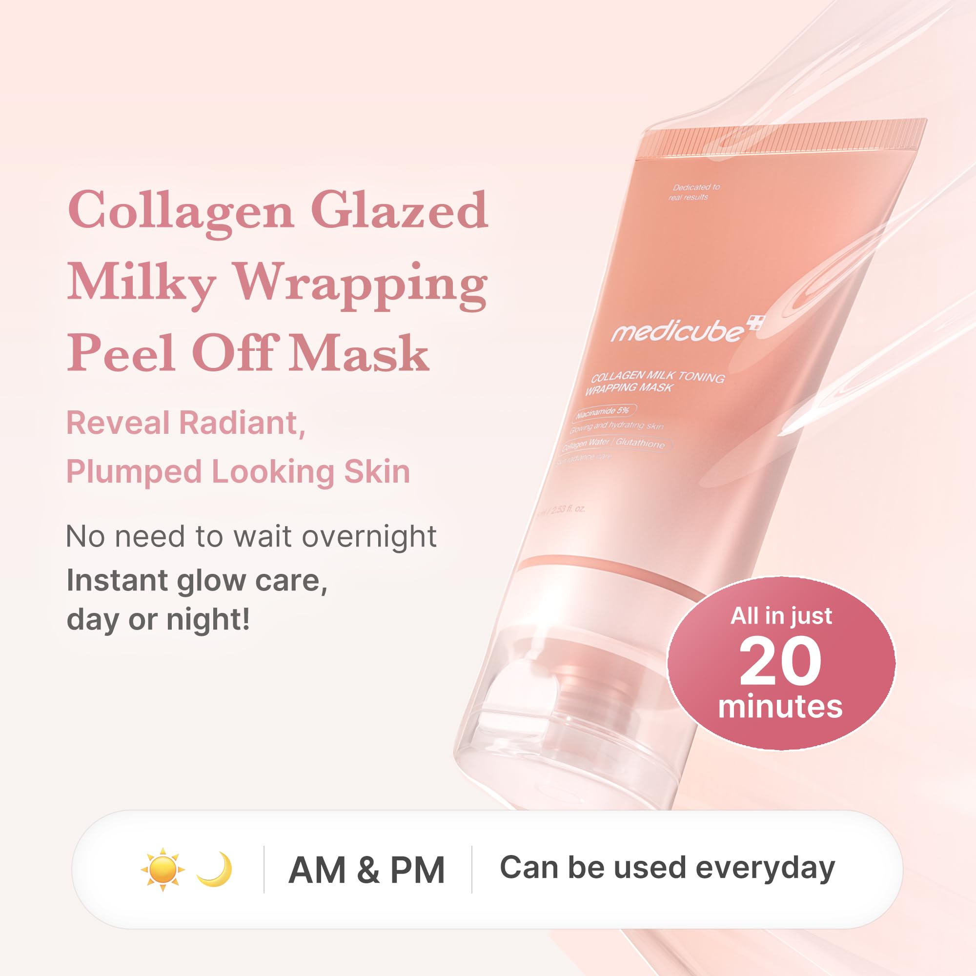 medicube Wrapping Mask Collagen Glazed Milky Glow - medicube