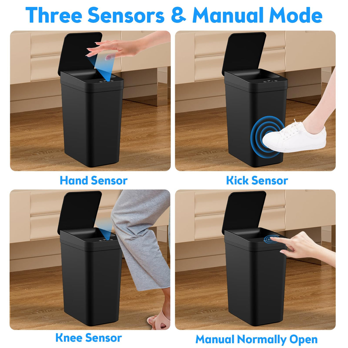 Bathroom Trash Can with Lid KOEYLE 2 Pack 2 2 Gallon - KOEYLE Official Imagery - 4