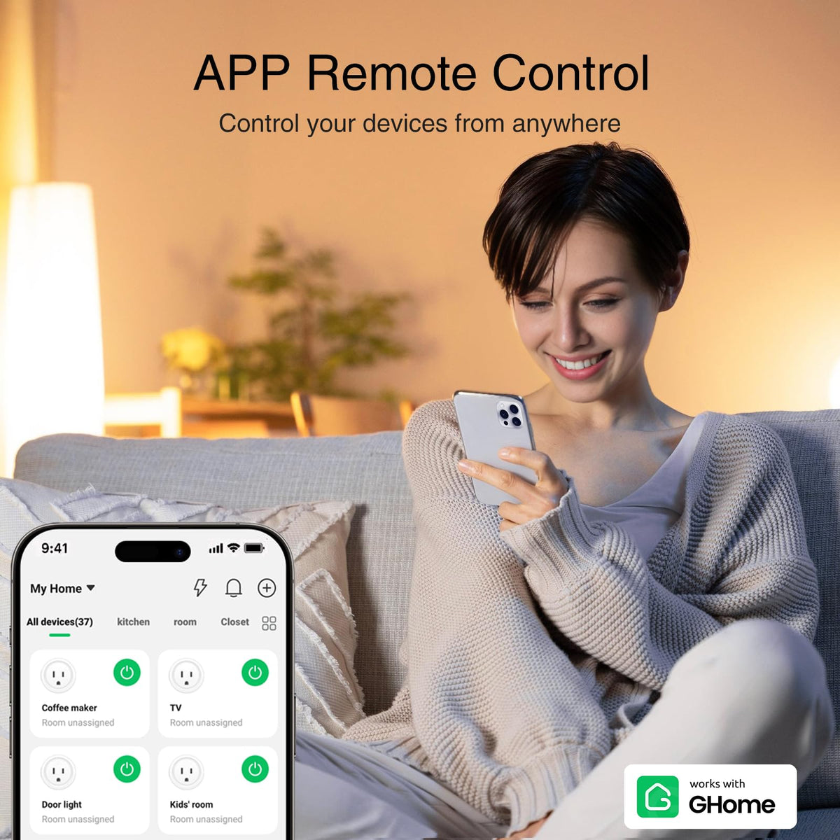 GHome Smart Plug WiFi Smart Plugs that Work with Alexa and - GHome Smart Official Imagery - 3