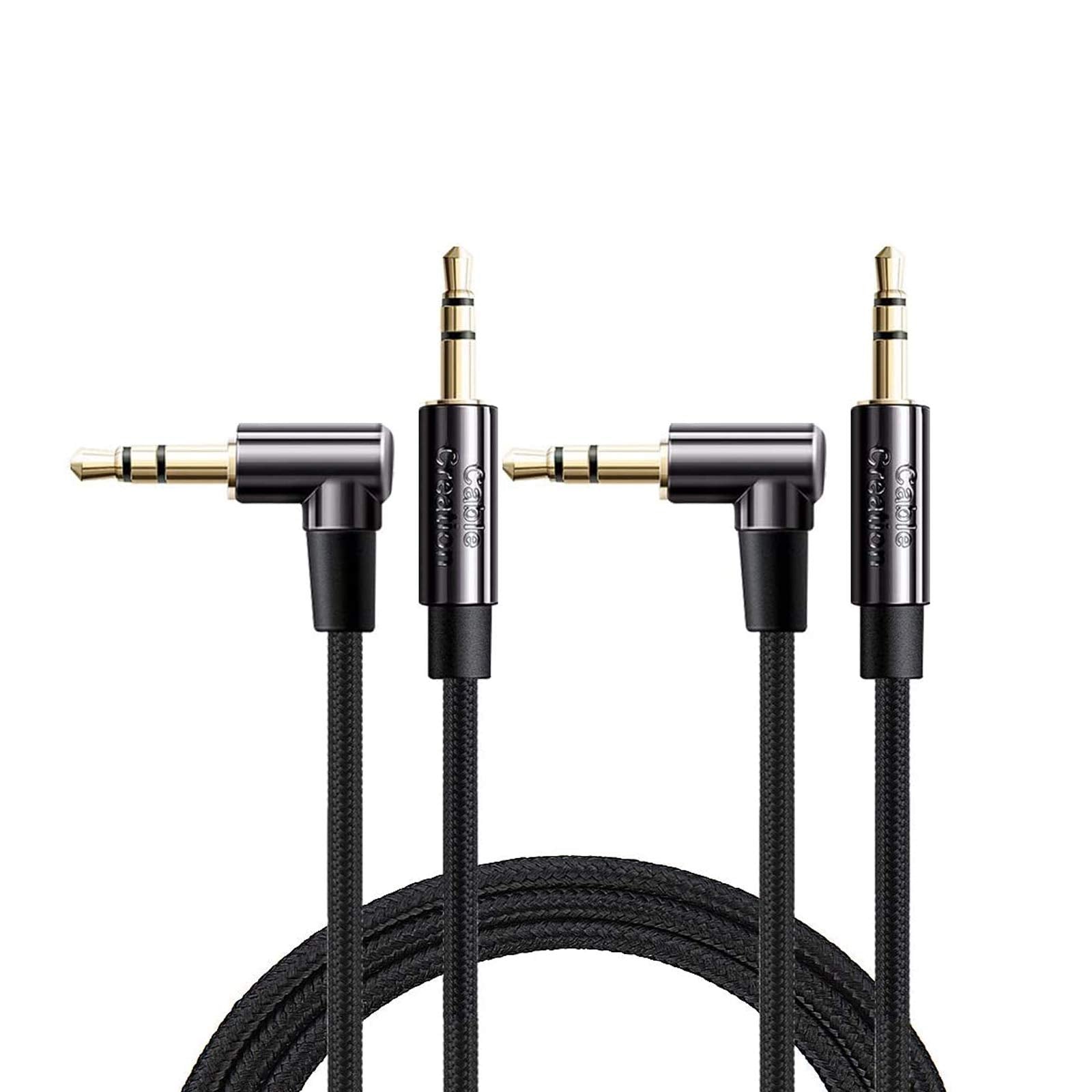 CableCreation 3.5mm Audio Cable 6FT/1.8M, Right Angle Aux Stereo by CableCreation - Angle View 10