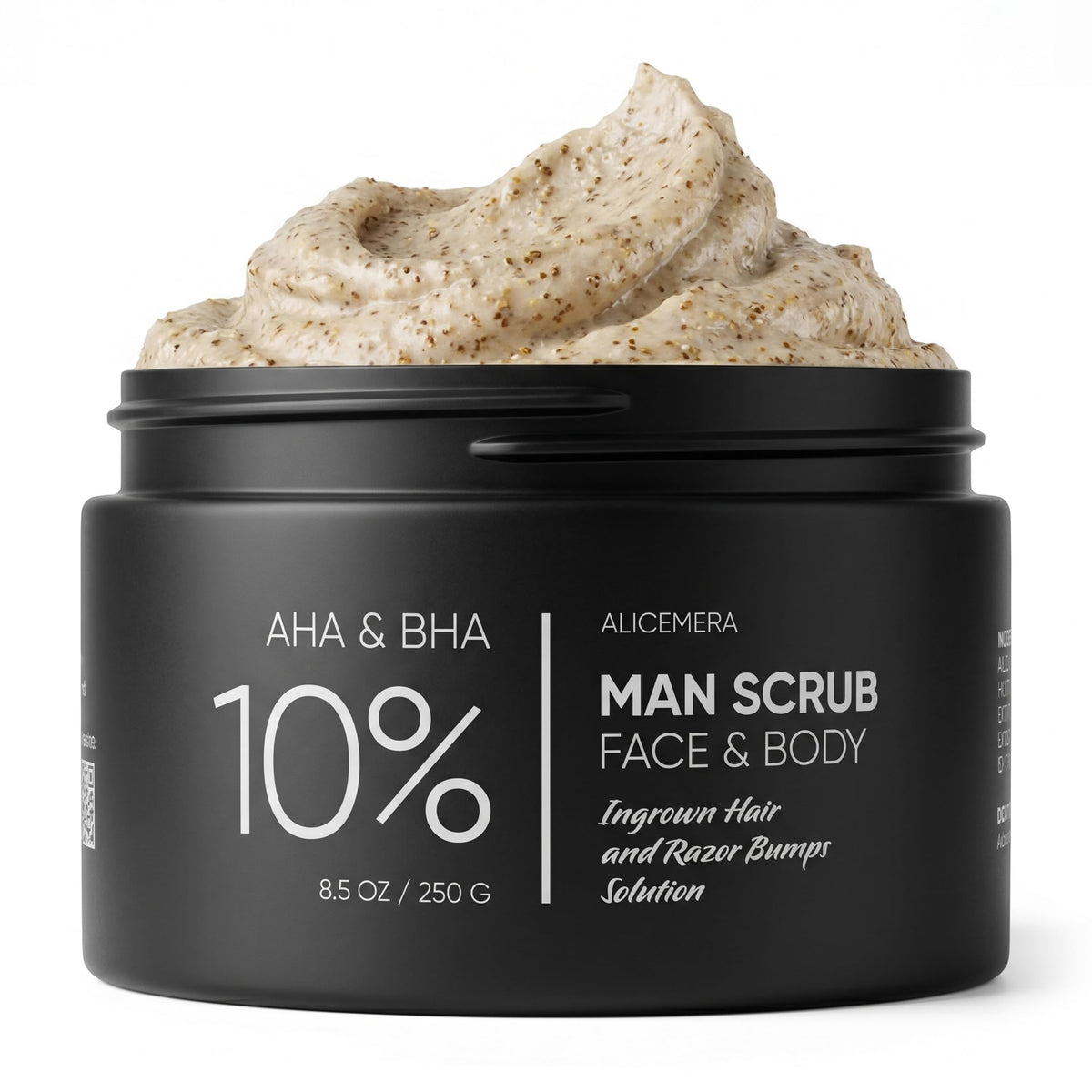 Men s Ingrown Hair Scrub Face Scrub AHA BHA Walnut Shell - Alicemera Official Imagery - 2