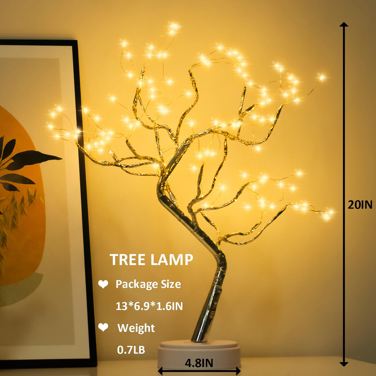 Room Decor 20 108 LED Tabletop Bonsai Tree Light DIY - PXBNIUYA Official Imagery - 5