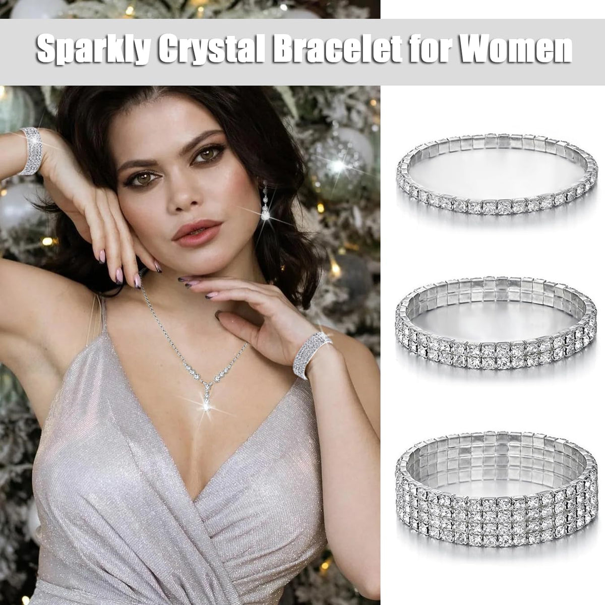 GIFIKOI 11Pcs Clutch Purse Crystal Jewelry Set for Women - GIFIKOI Official Imagery - 4