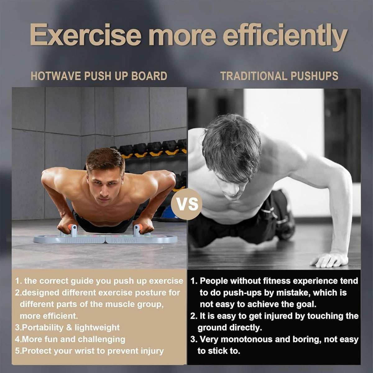 Push Up Board Portable PushUp Board Foldable 20 in 1 Push Up - HOTWAVE Official Imagery - 3