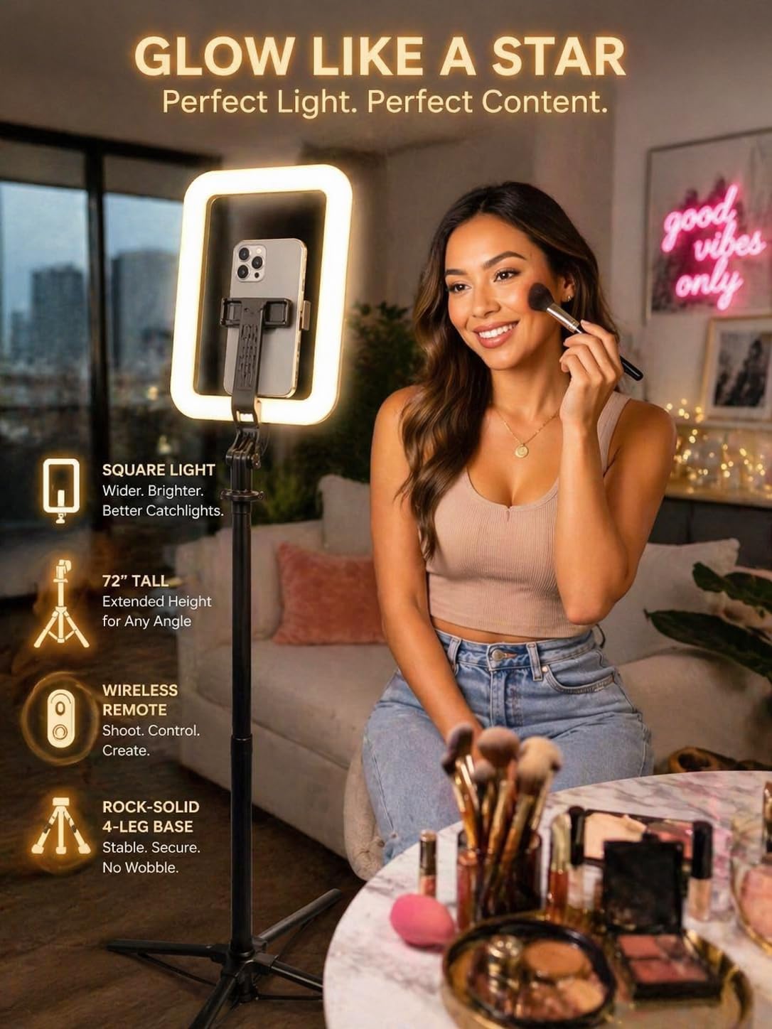 M MYBAT PRO Selfie Ring Light with 72 Tripod Stand - M MYBAT PRO Official Imagery - 3
