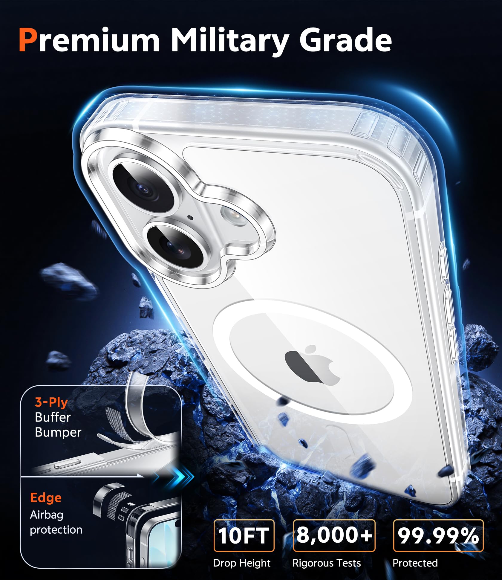 FNTCASE for iPhone 17 Phone Case Compatible with Magsafe Clear... - FNTCASE Official Product View 7