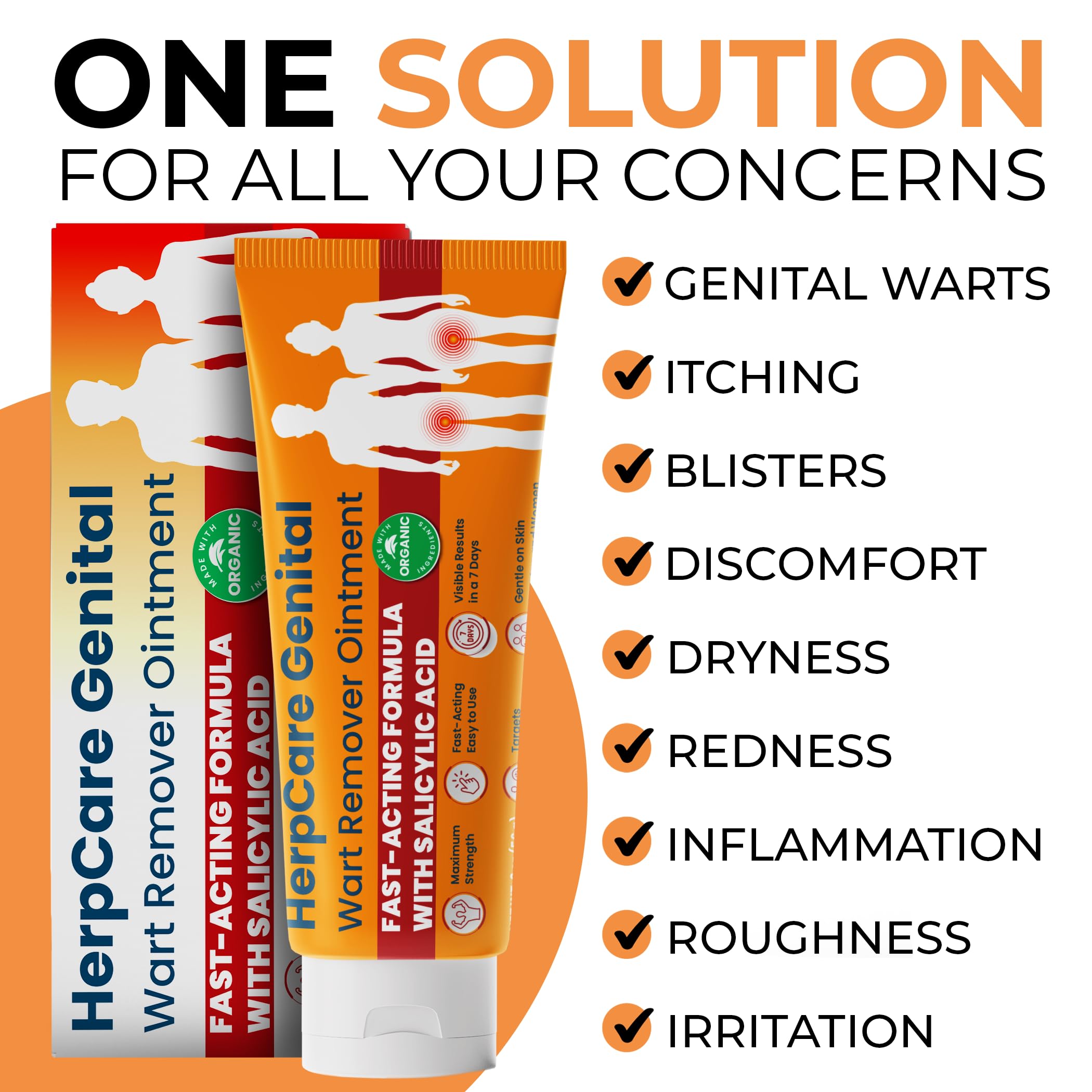 Salicylic Acid Wart Remover Cream for Pain & Itching 2 oz