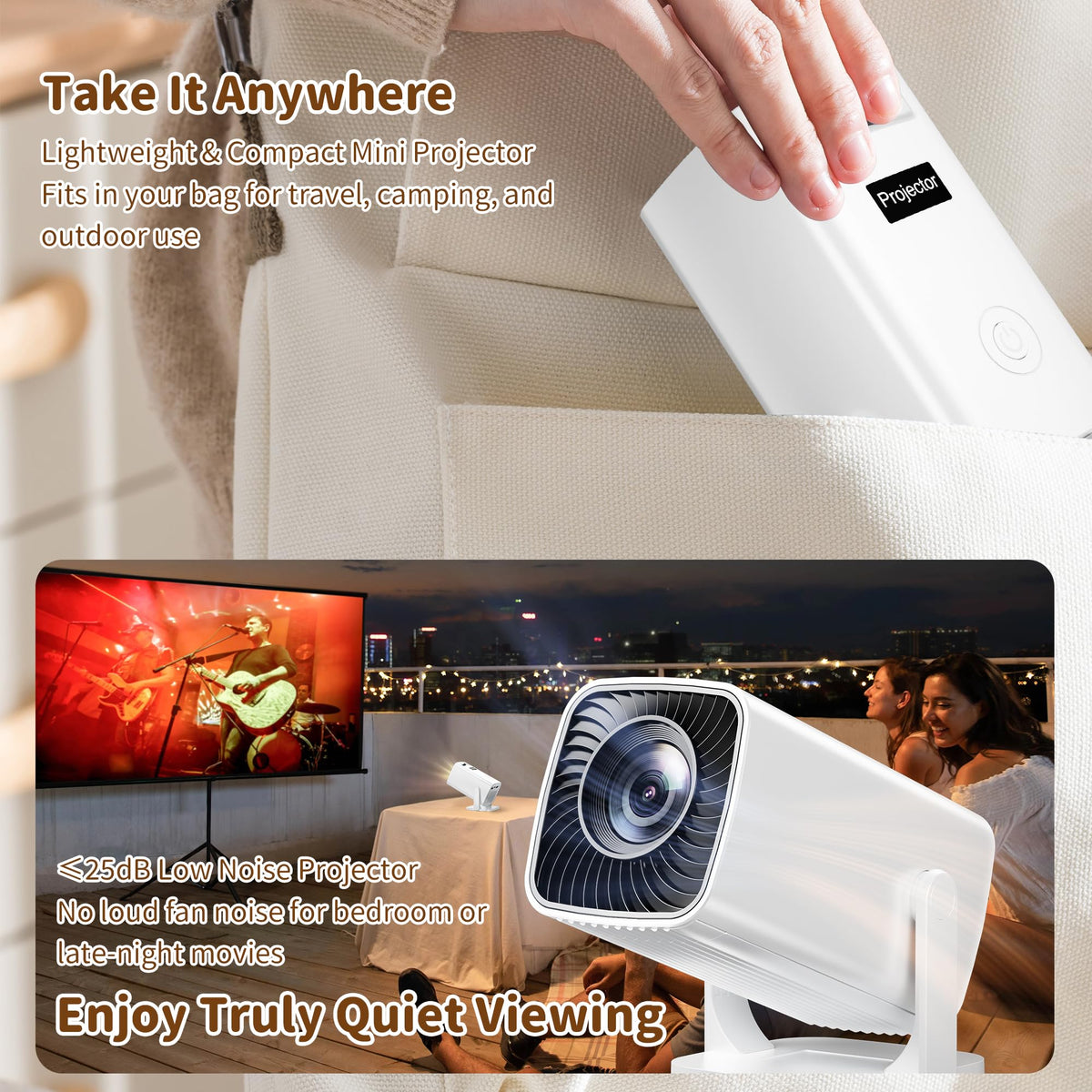 Mini Projector with 4K Support Portable Short Throw - Sainyer Official Imagery - 8
