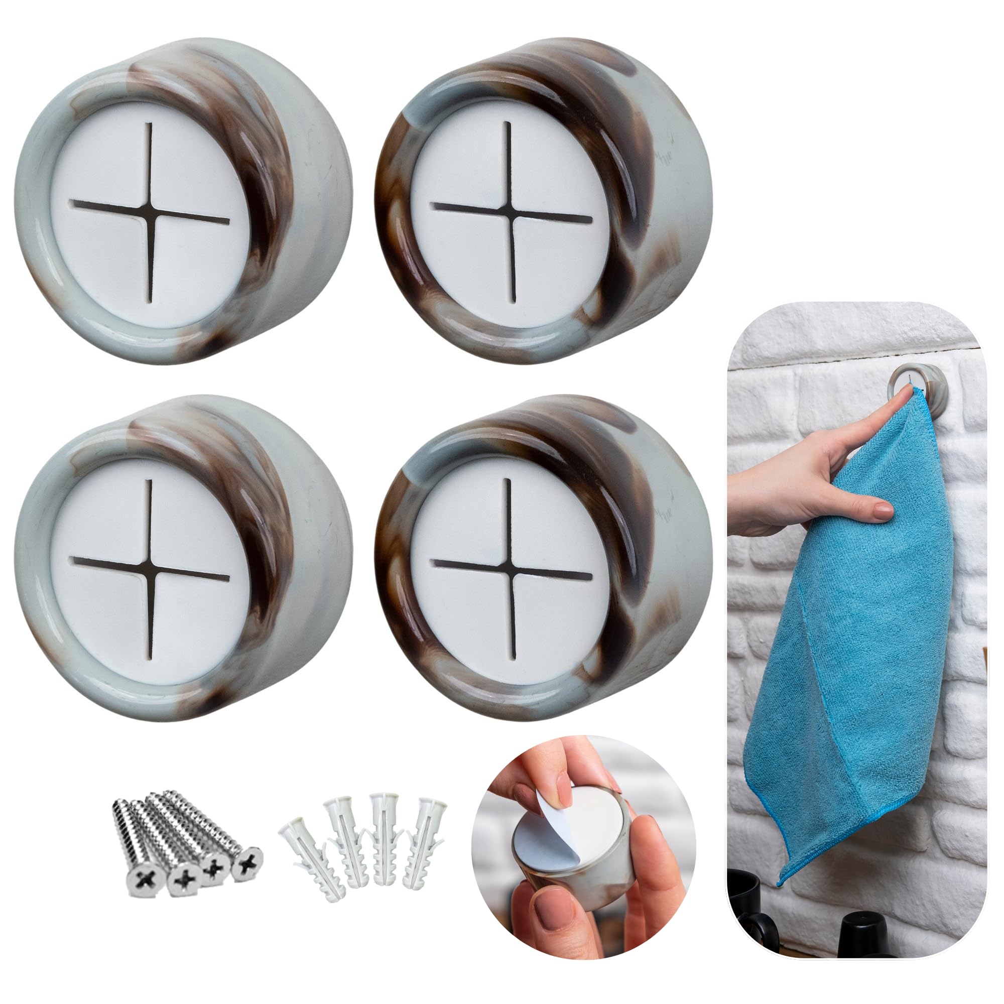 HEFA Towel Hooks, Towel Holder, Dish Towel Holder, Kitchen Organizatio - View 6