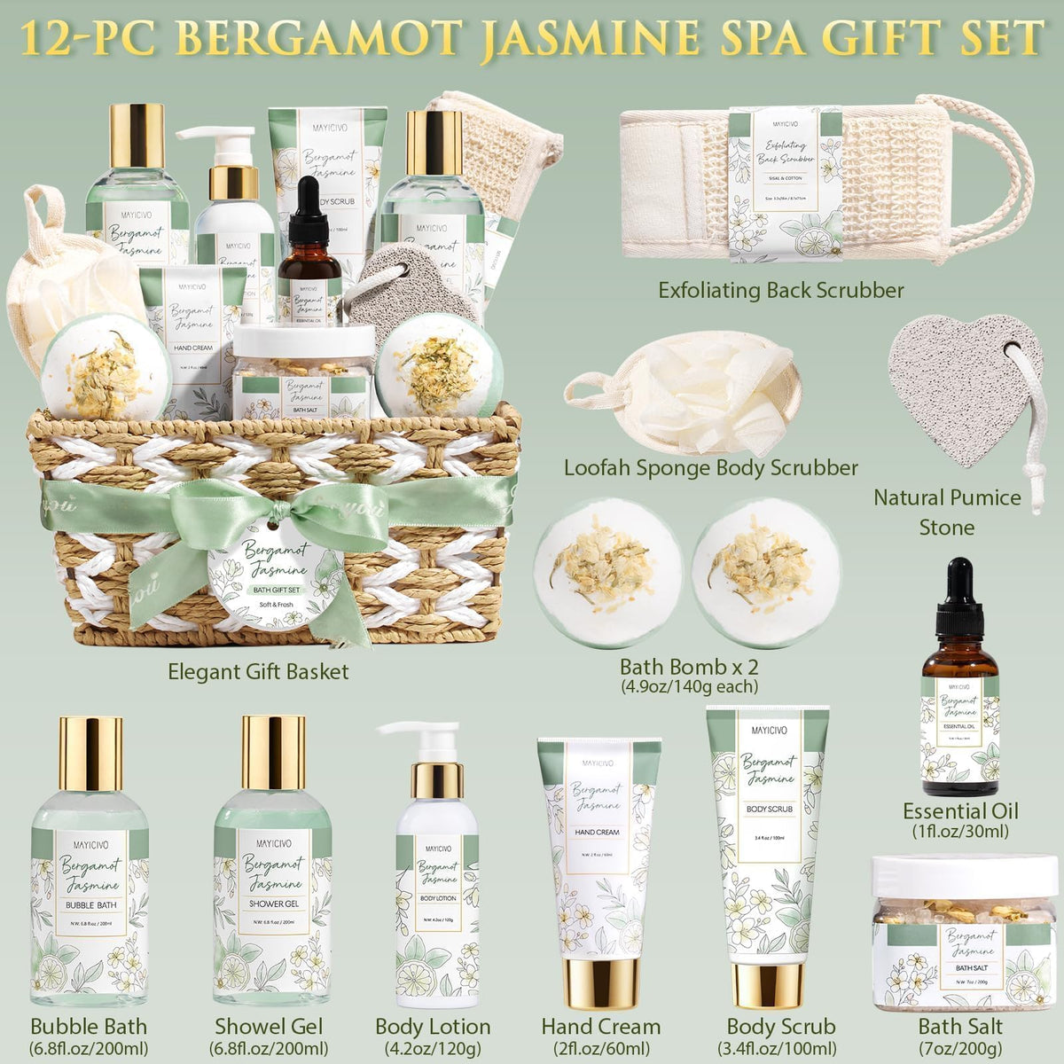 Birthday Gifts for Women Spa Gift Baskets Bath Set for Women - MAYICIVO Official Imagery - 3