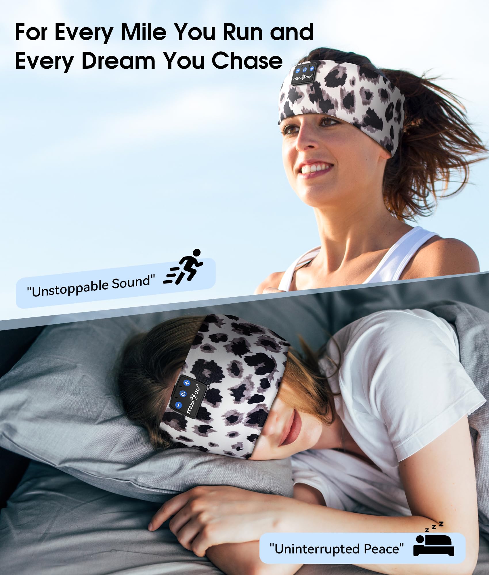 MUSICOZY Bluetooth 5.4 Sleep Headphones Headband Sports Wireless Audio - MUSICOZY Official Product View 2