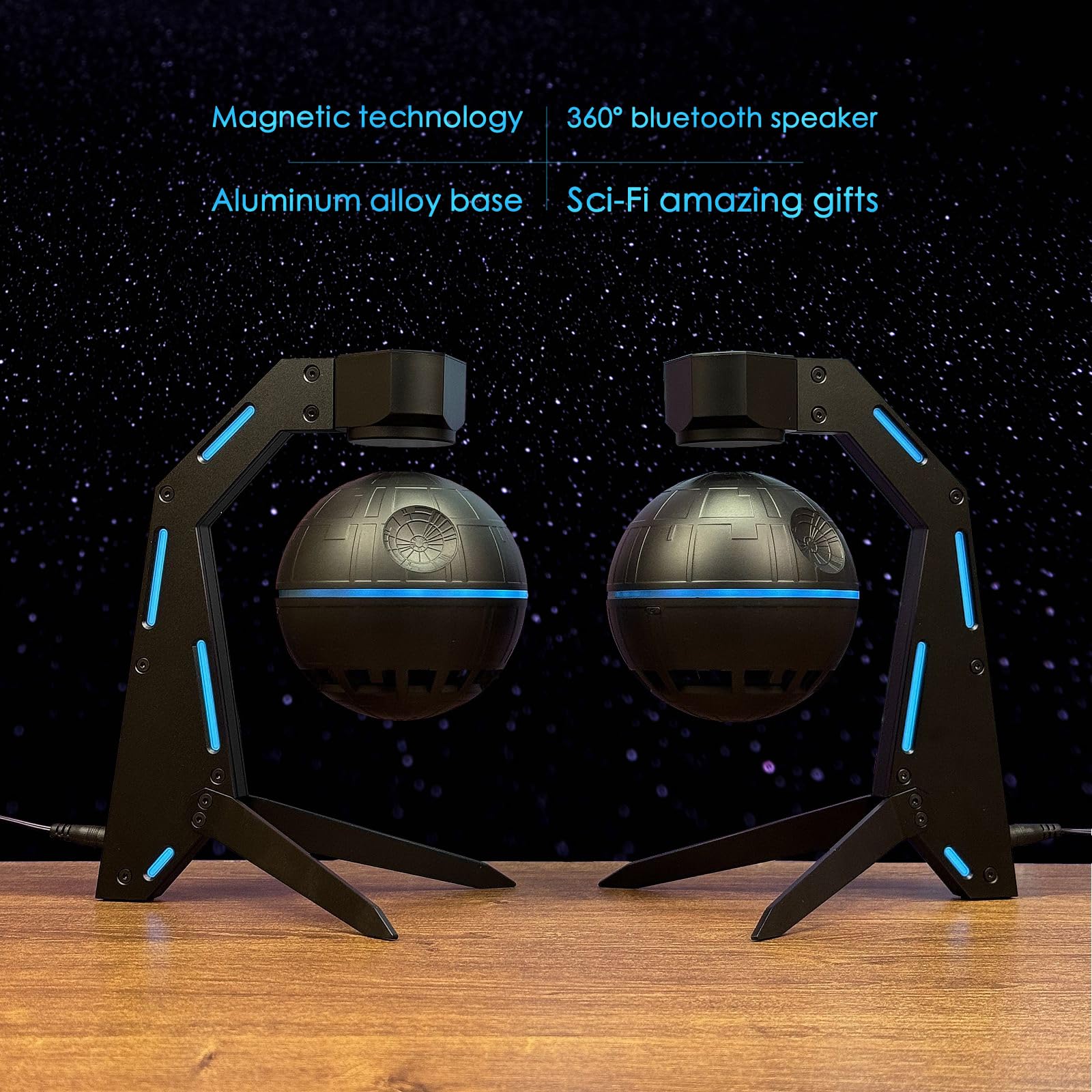 WKYSTR Magnetic Levitation Bluetooth Speaker, Floating & Spinning, Sci-Fi Decor - WKYSTR Official Product View 5