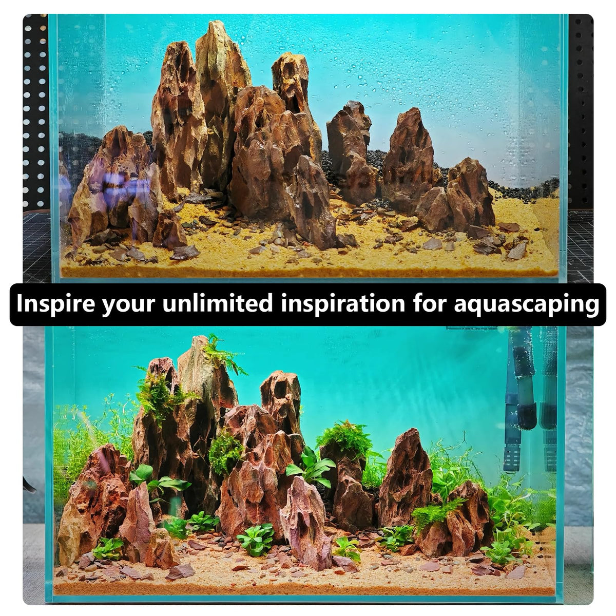6 6LB Dragon Stone Rock for Aquascaping Aquarium Decor Fish - Hygger CO2 Official Imagery - 6