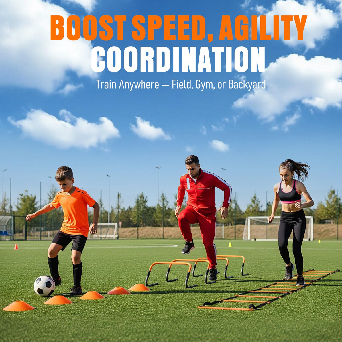 Agility Ladder Soccer Football Training Equipment Set - FITPARNER Official Imagery - 4