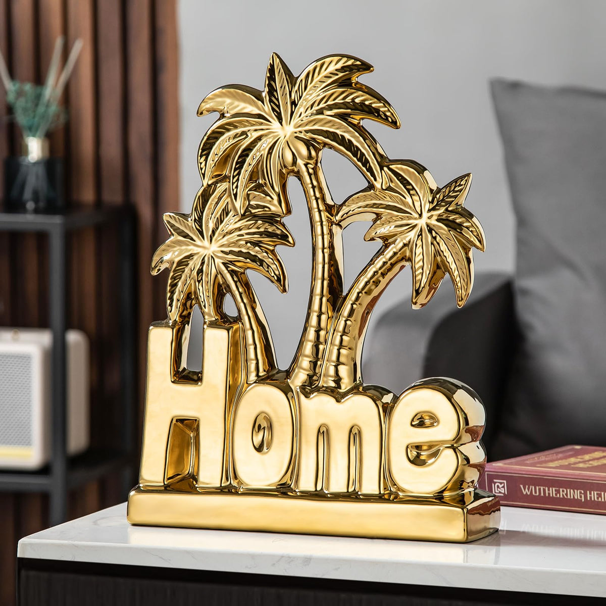 Ceramics Golden Coconut Tree Statue Gold Tree Decor Home - NewSangXia Official Imagery - 3