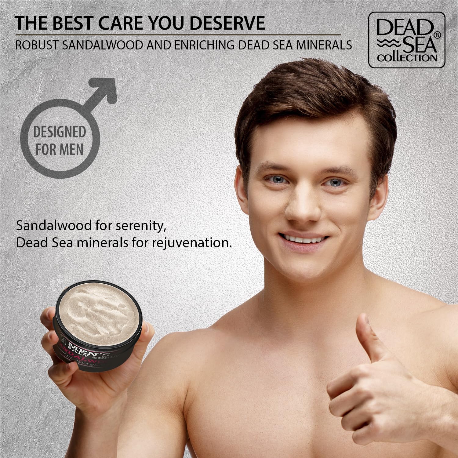 Salt Body Scrub Sandalwood – Moisturizes, Exfoliates & Nourishes Skin – - Dead Sea Collection Official Product View 4