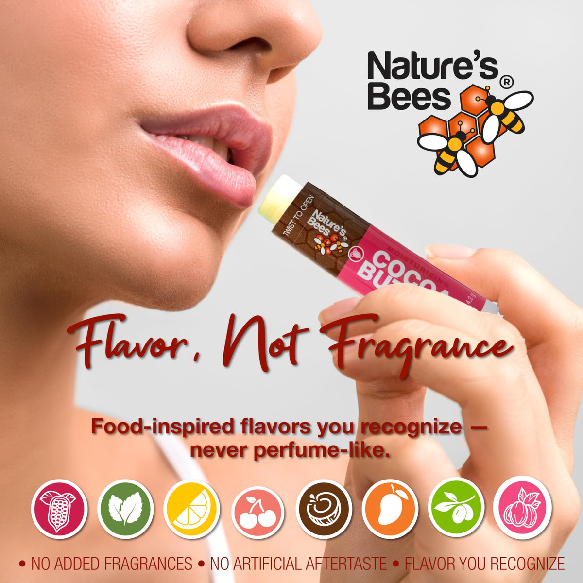 Nature s Bees Cocoa Butter Lip Balm Lip Care for Dry Lips - Nature’s Bees Official Imagery - 4