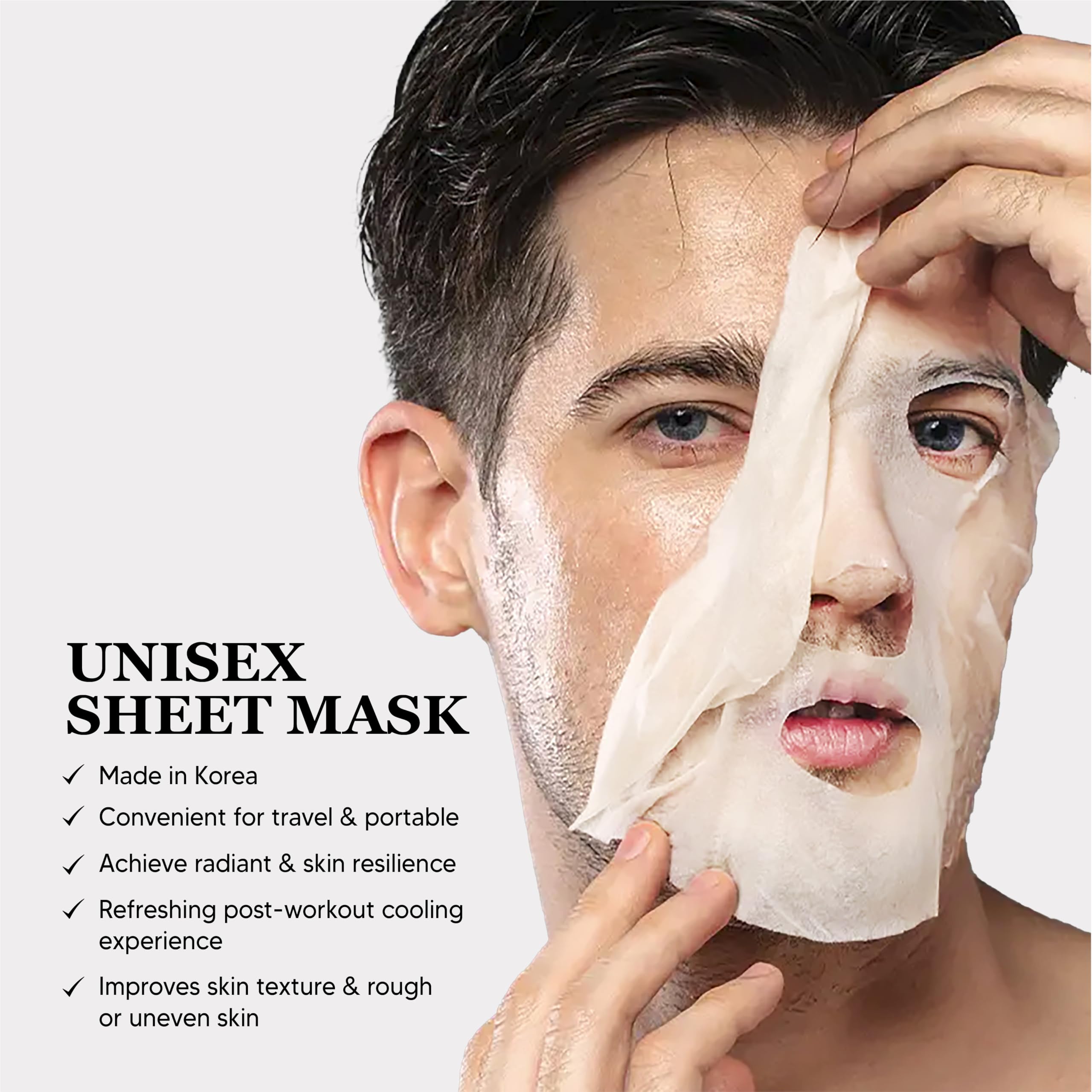 ODB Men Face Sheet Mask, Green Tea &amp; Centella - ORIGINAL DERMA BEAUTY