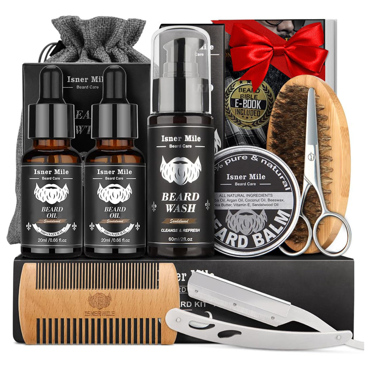 Beard Kit Birthday Gifts for Men Grooming Care w Wash Brush - Comfy Mate Official Imagery - 2
