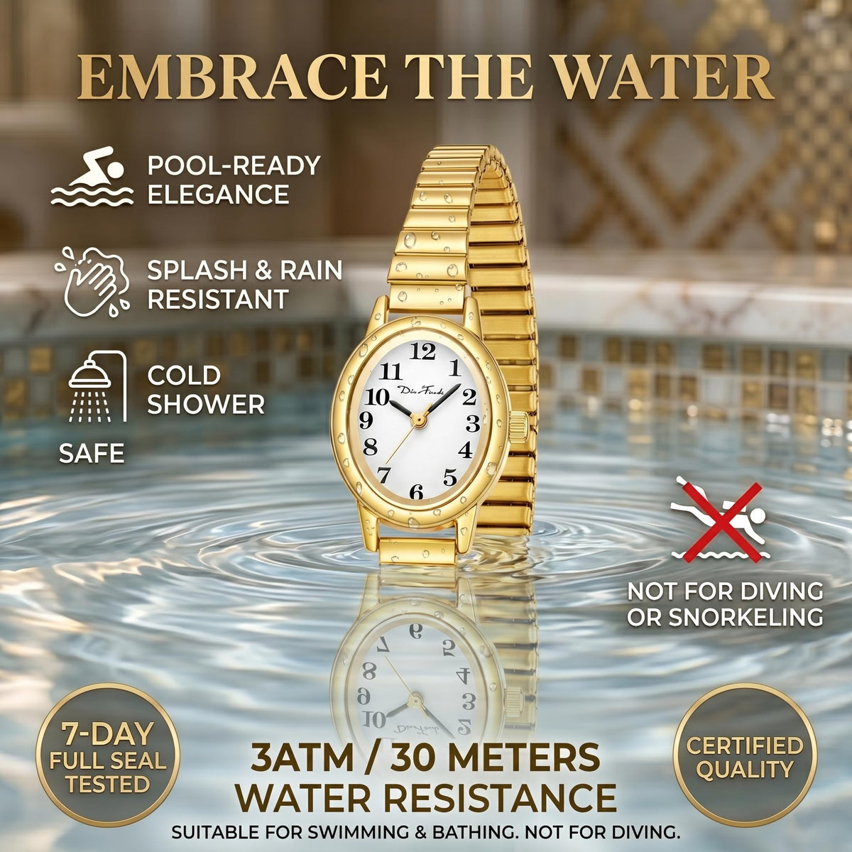 Diaofendi 3 Sizes Small Gold Watches for Women - Diaofendi Official Imagery - 3