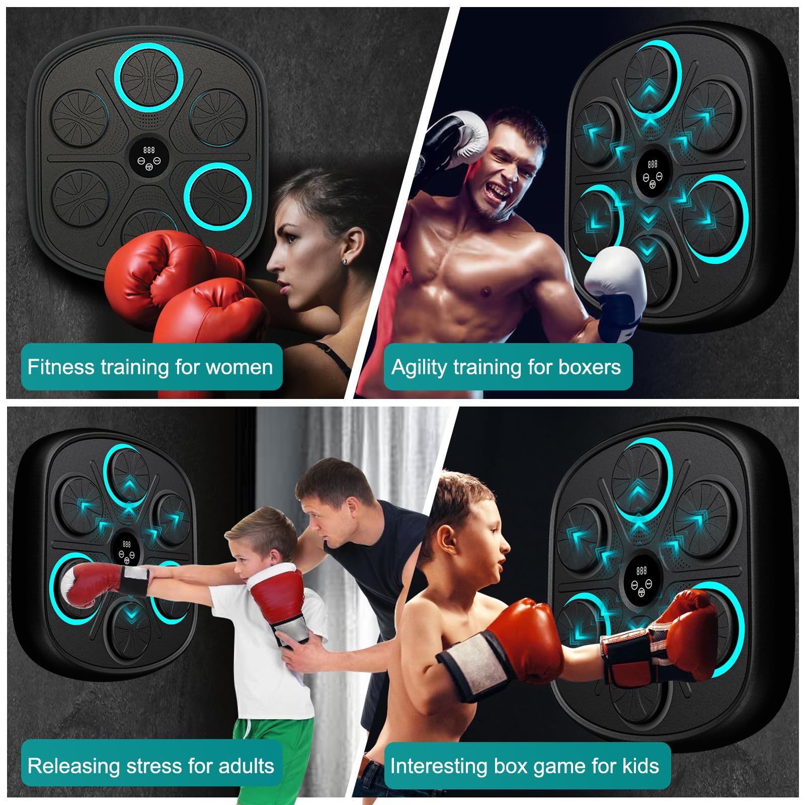 OurStarry Smart Music Boxing Machine for Adults and Kids, Wall Mounted - View 7