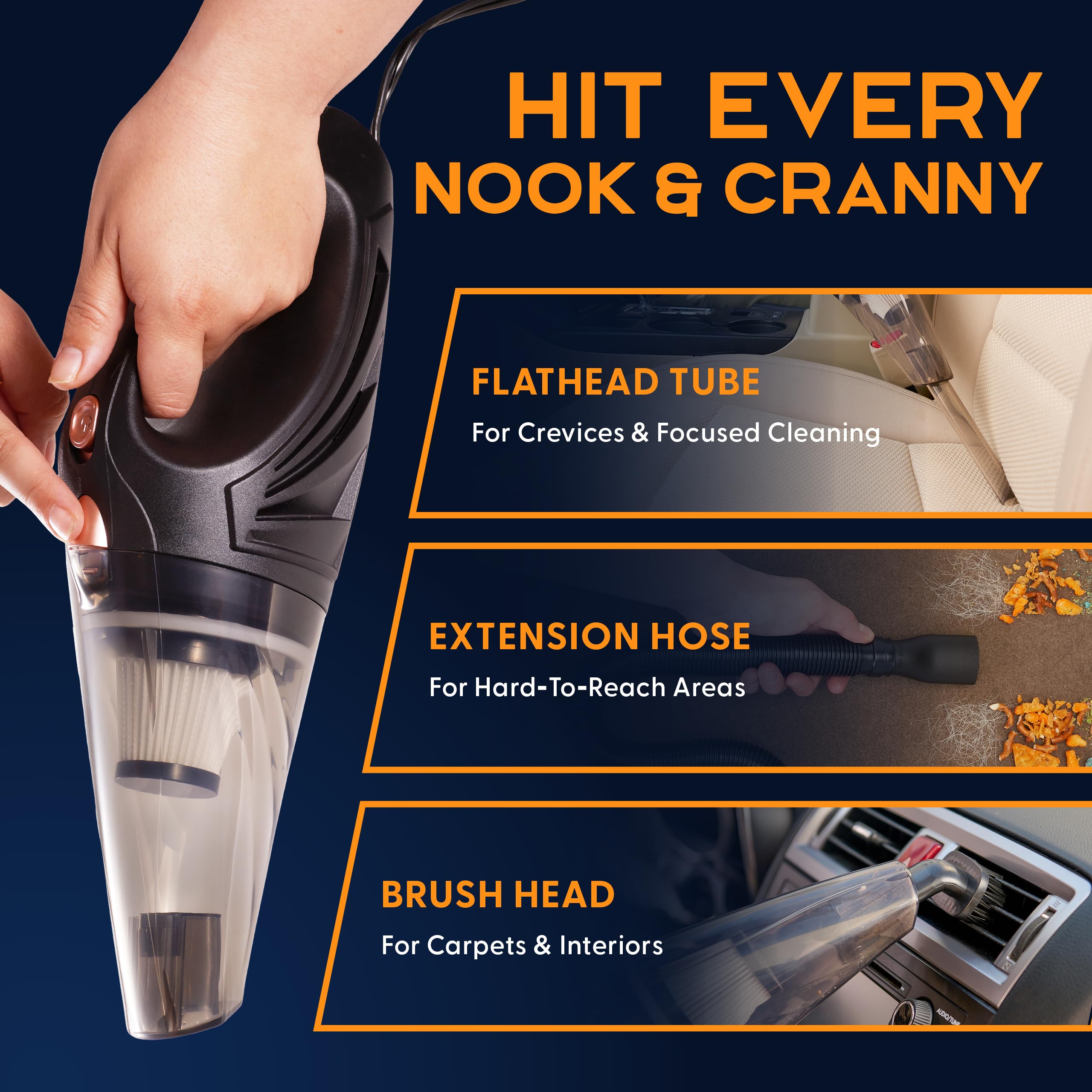 ThisWorx Handheld Car Vacuum Portable Car Vacuum Cleaner - Power Practical Official Imagery - 7