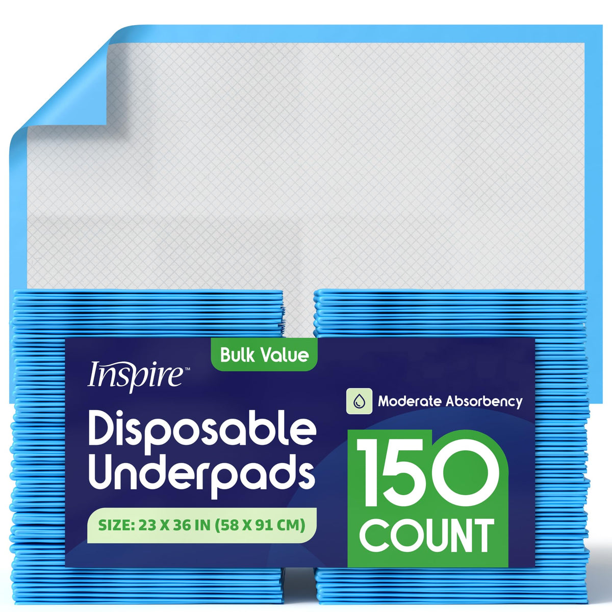 Inspire Medical Bed Linens Disposable Underpads 23 x 36 - Inspire Official Imagery - 2