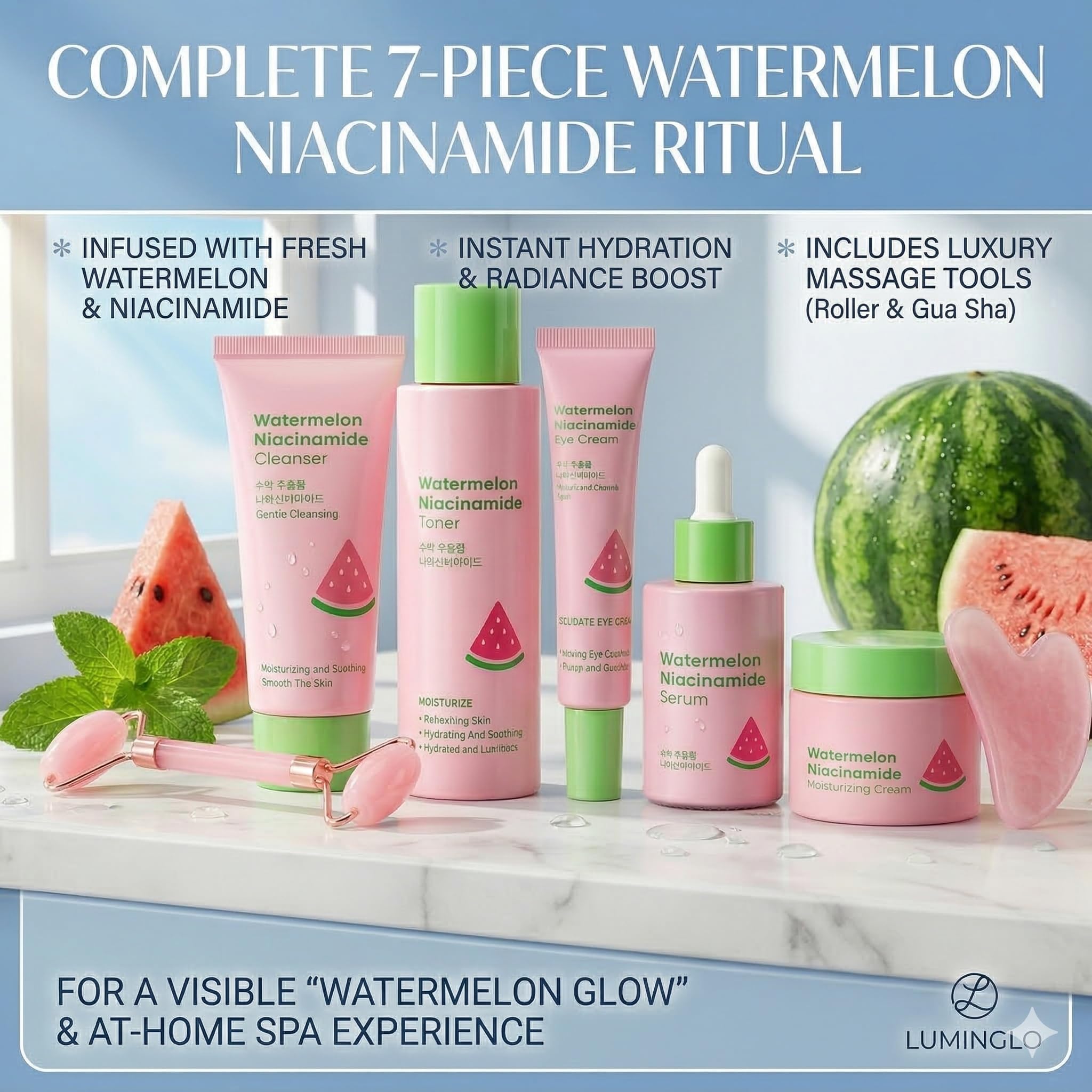 Watermelon Niacinamide Skin Care Set, Skin Care For Kids &amp; - MrCuvaryas