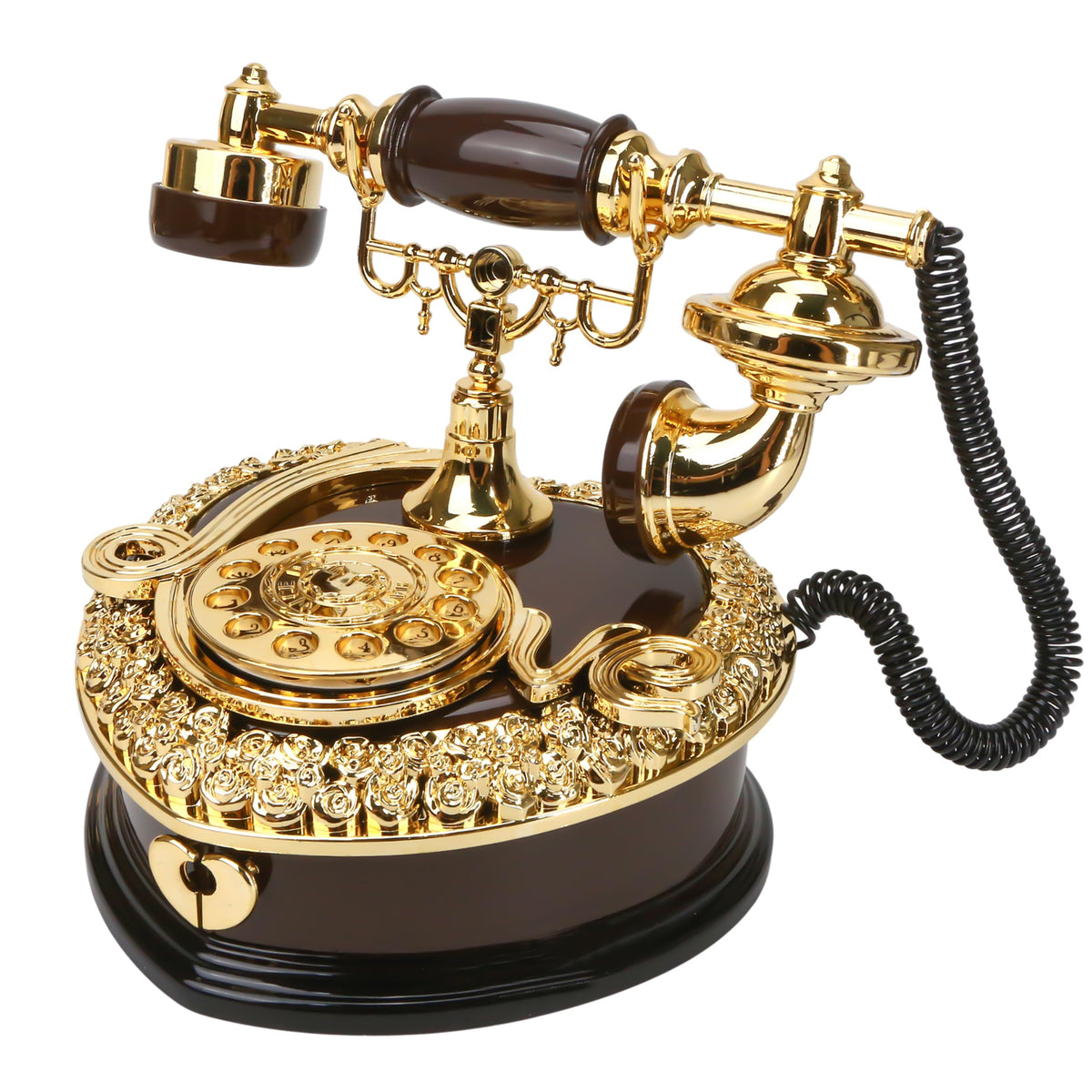 Big Telephone Trinkets 7x8 Vintage Musical Jewelry Box with - BuleVina Official Imagery - 2