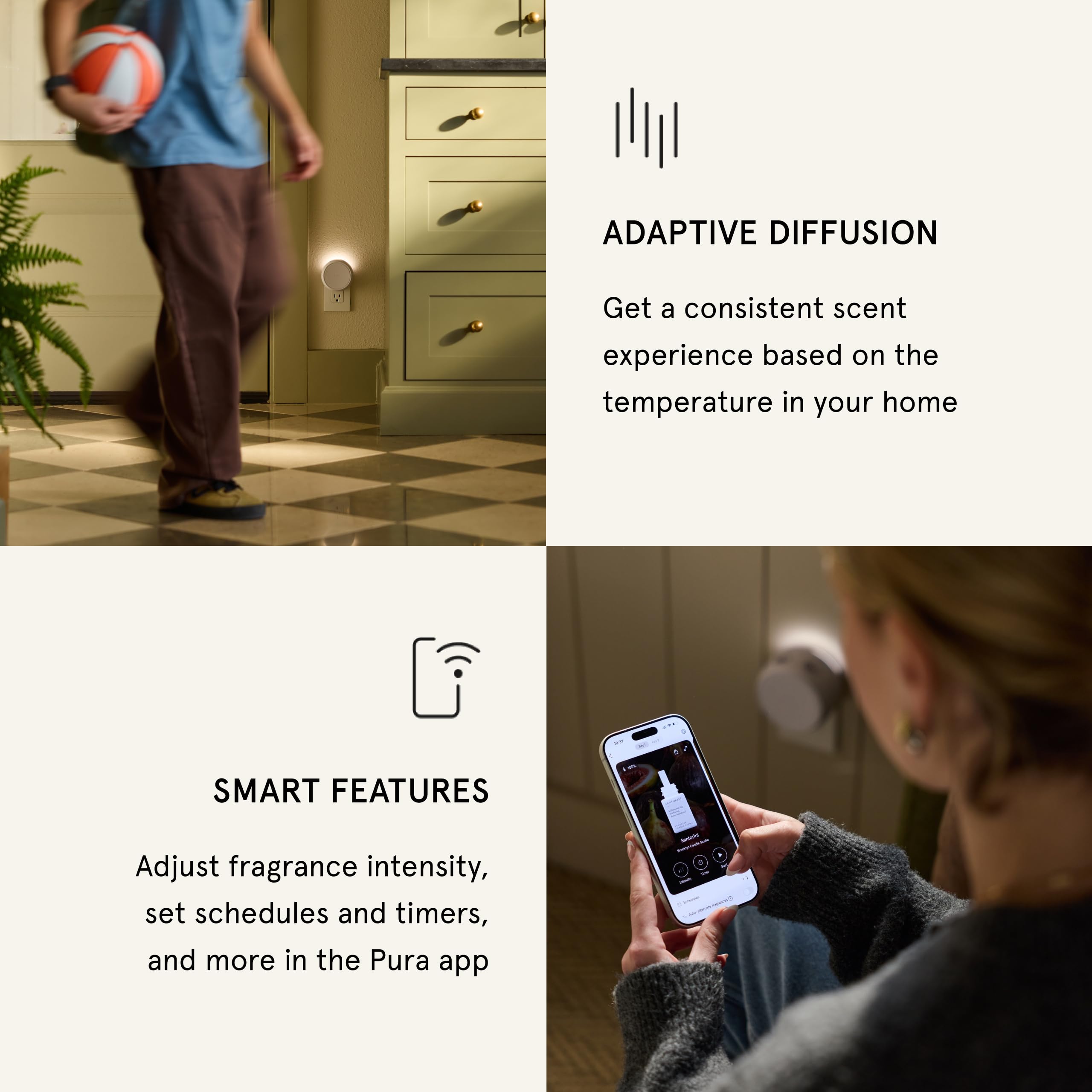 Pura Home Diffuser Refill, 4 Pack, Linens & Surf - Pura Official Product View 5