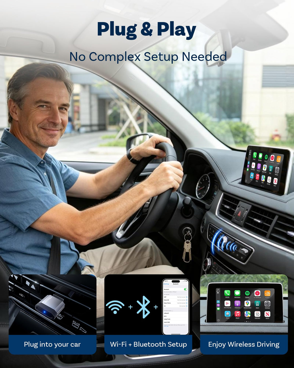 OTTOCAST Mini Nova 2 in 1 Wireless CarPlay Android Auto AI - OTTOCAST Official Imagery - 4